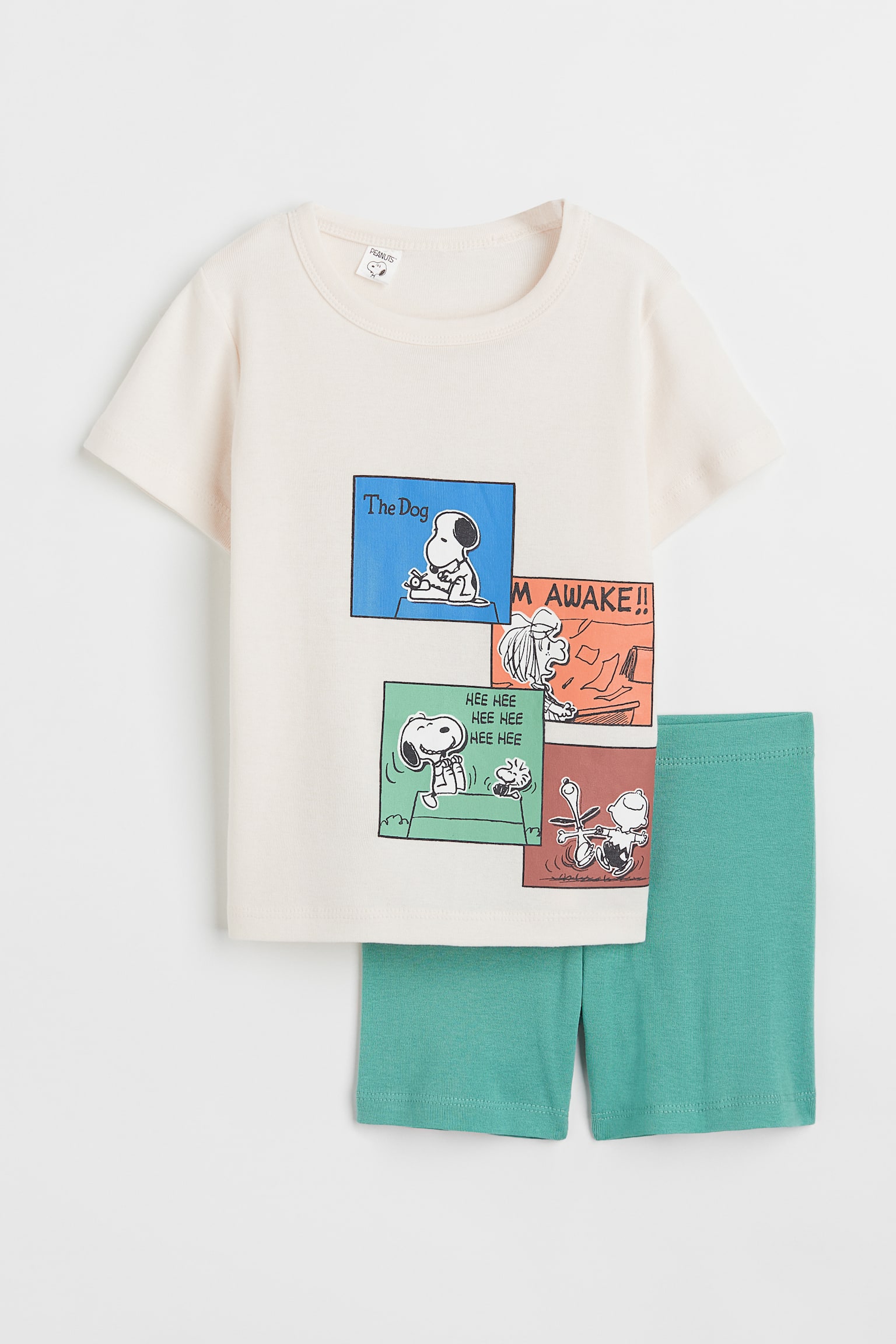 Cotton Pyjama - Turquoise/Snoopy/Blue/Paw Patrol/Orange/Mickey Mouse/Natural white/Jurassic World - 1