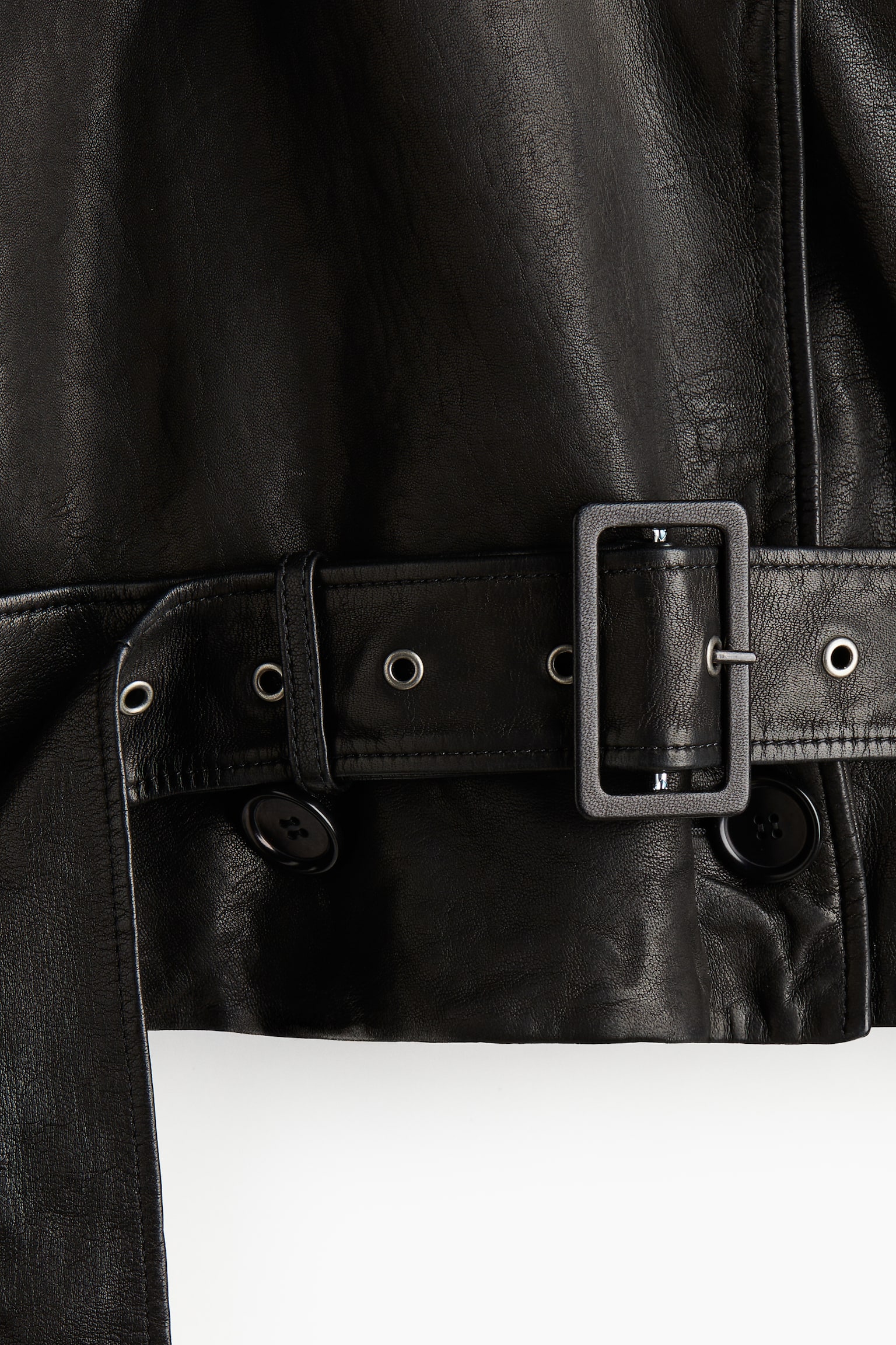 Leather jacket - Black - 4