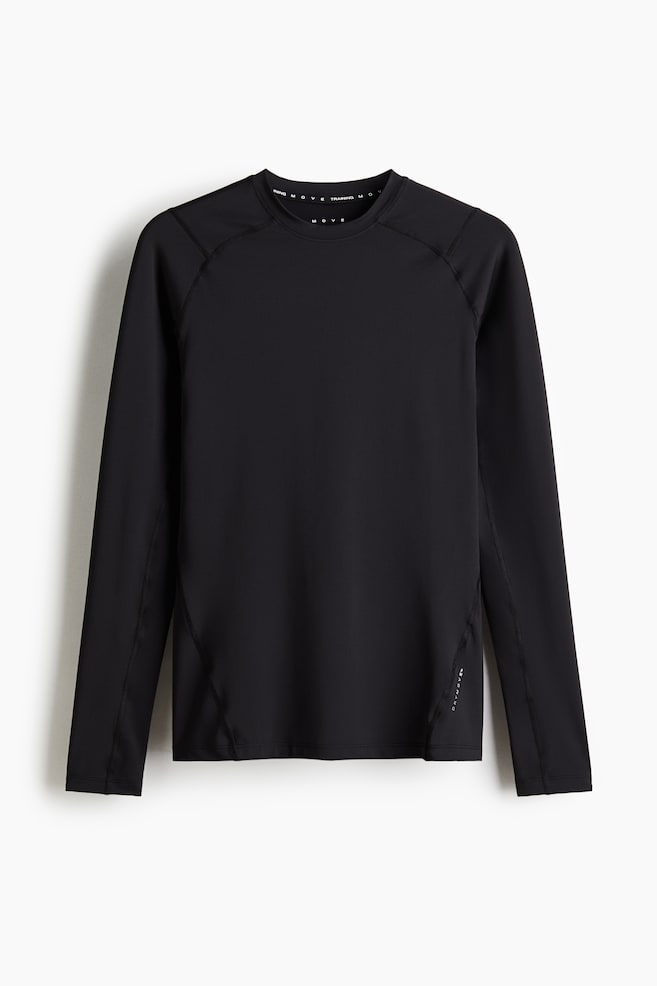 Compression Fit Sports top with DryMove™ - Black/Dark grey - 1