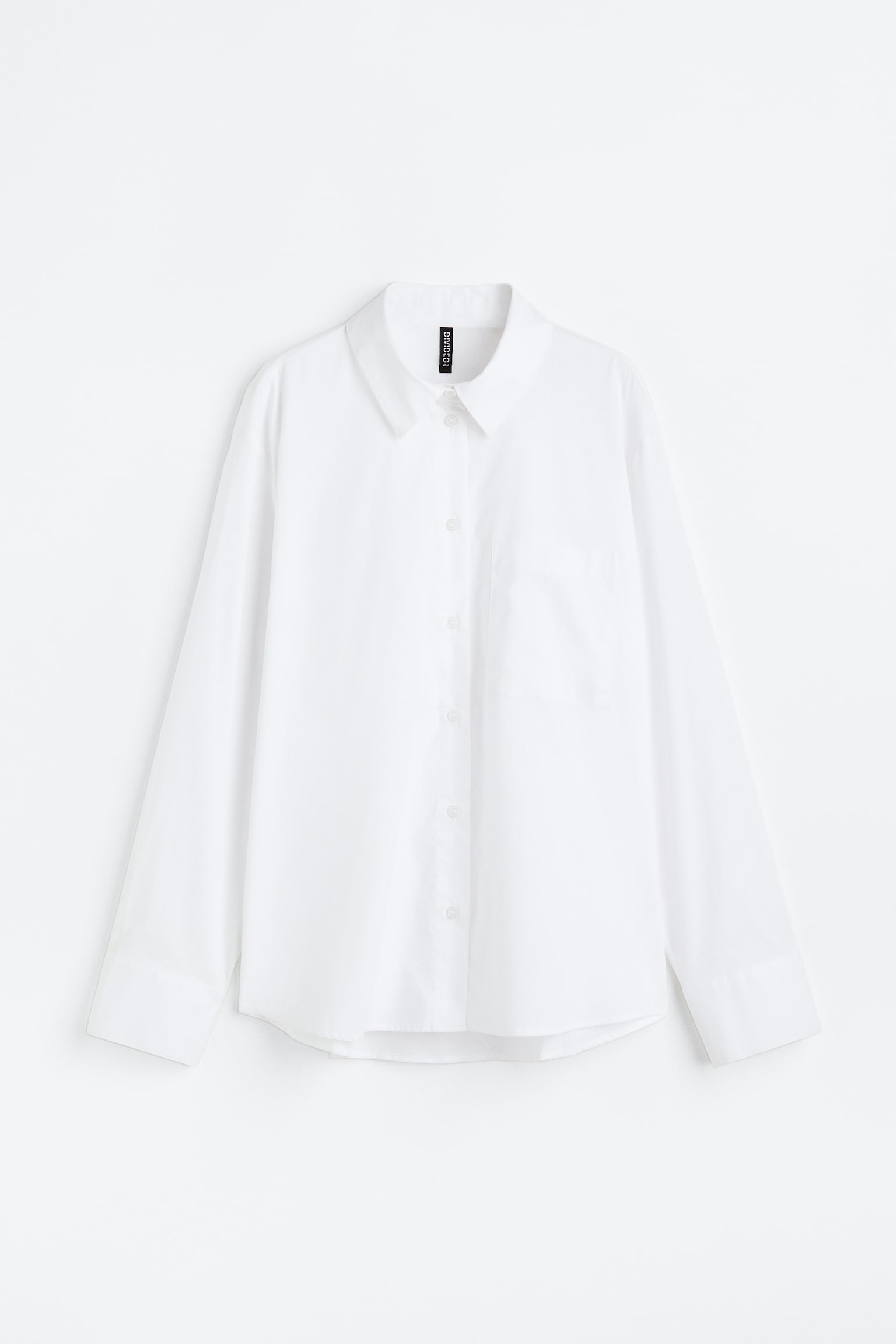 Cotton Poplin Shirt - White/Light green/Black - 1