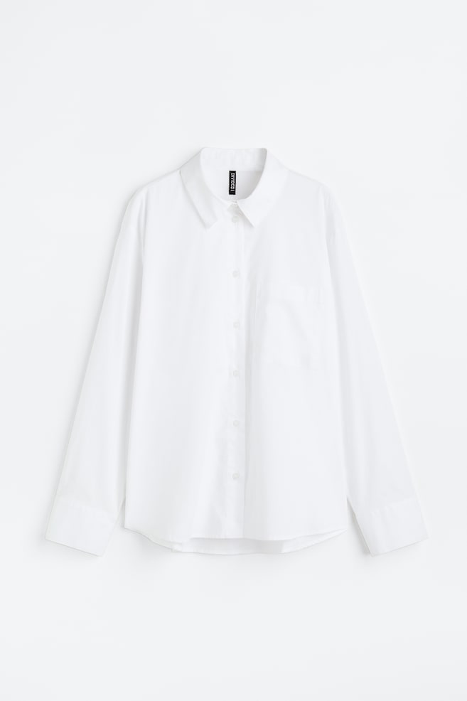 Skjorte i bomuldspoplin - Hvid - 2