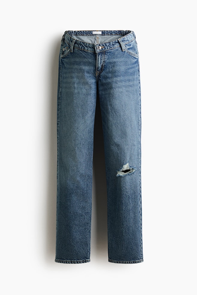 MAMA Straight Low Waist Jeans - Denimblau/Denimblau/Denimschwarz - 1