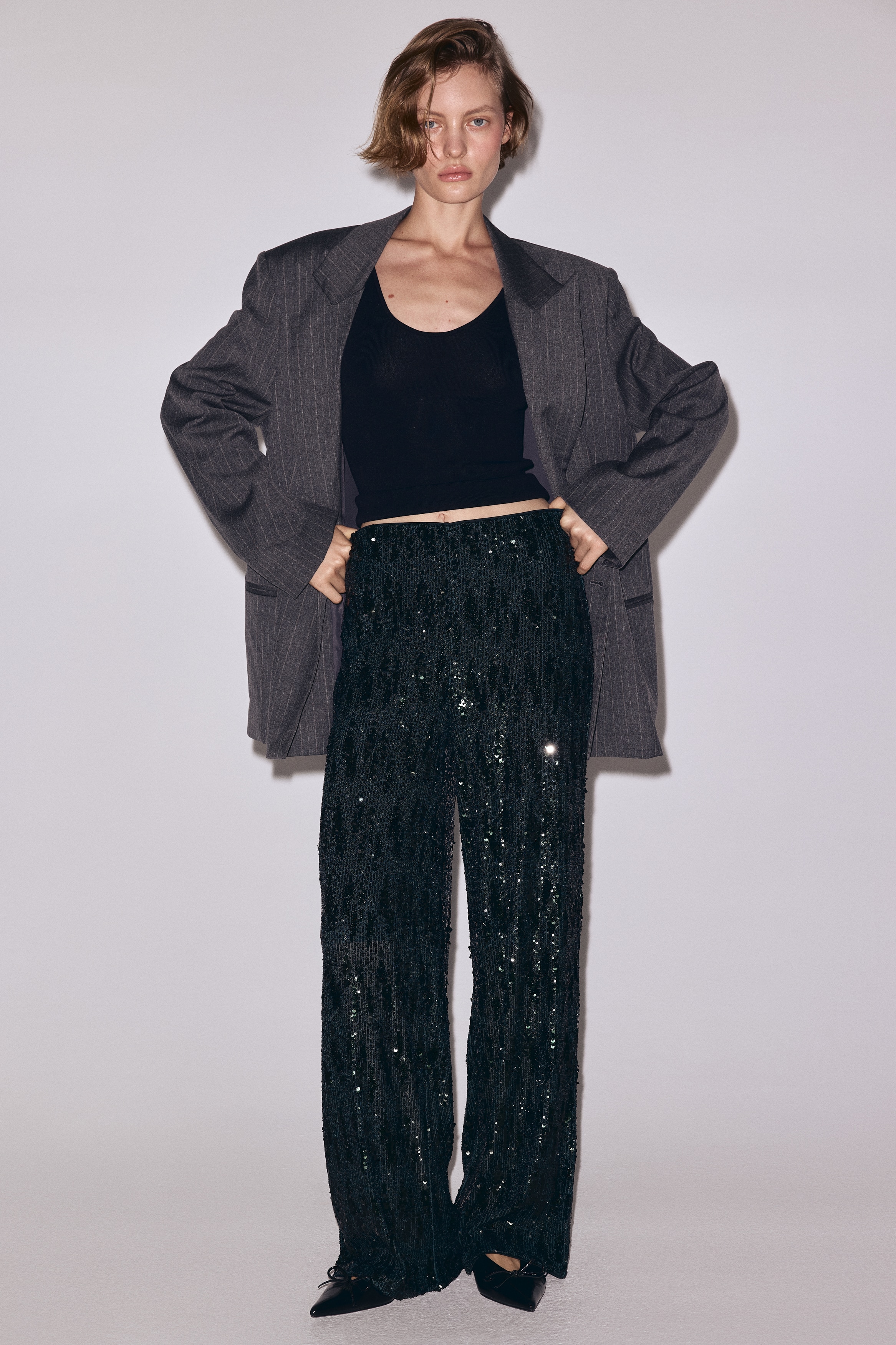 Sequined trousers