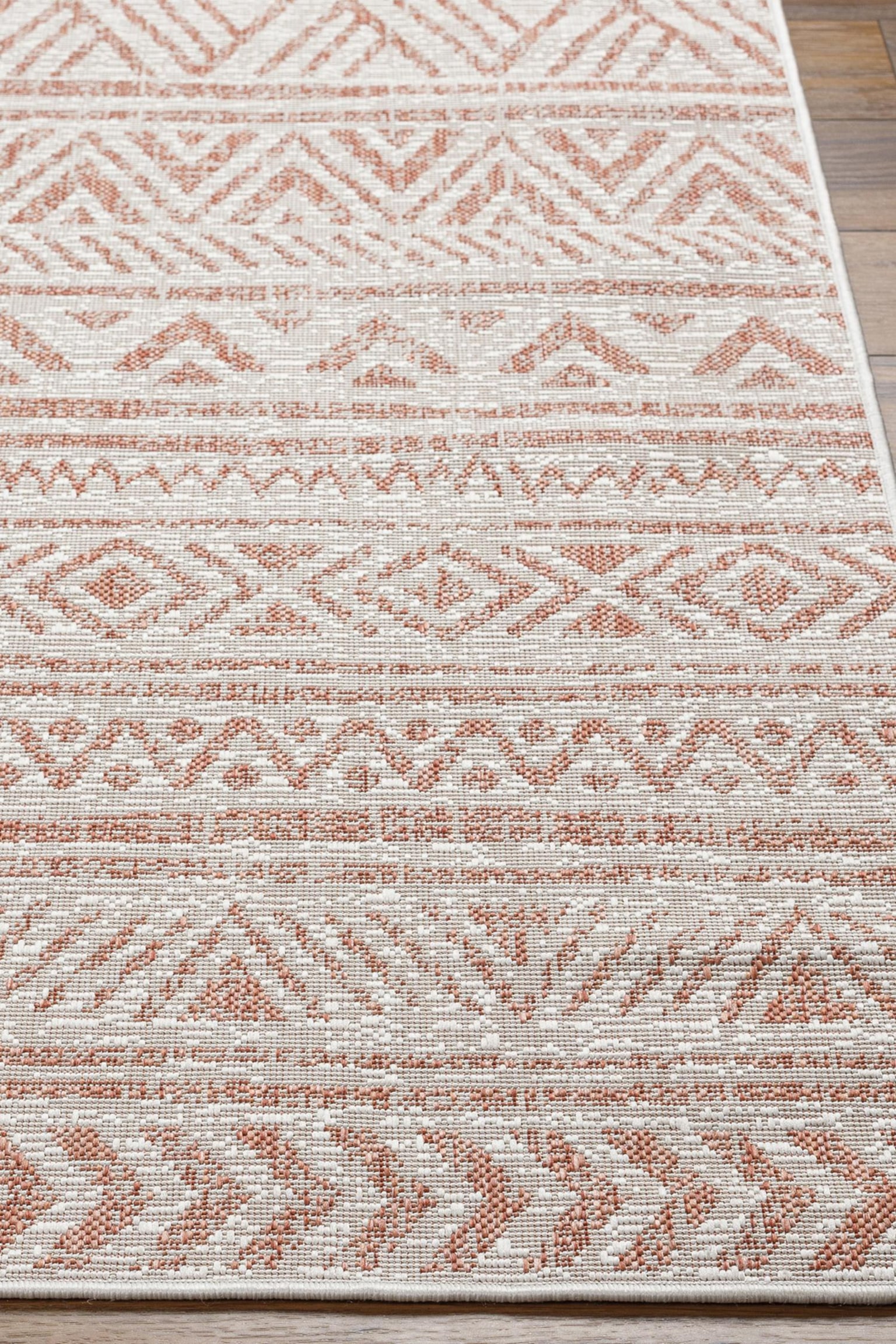 Diksha In- /outdoor Area Rug - Pink, Ivory - 3