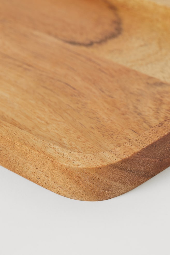 Rectangular wooden tray - Beige - 4