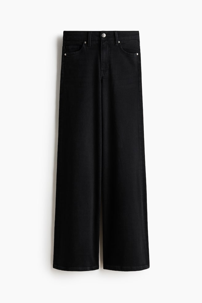 Wide High Jeans - Denim black/Dark blue/Washed denim blue/Light denim blue - 1
