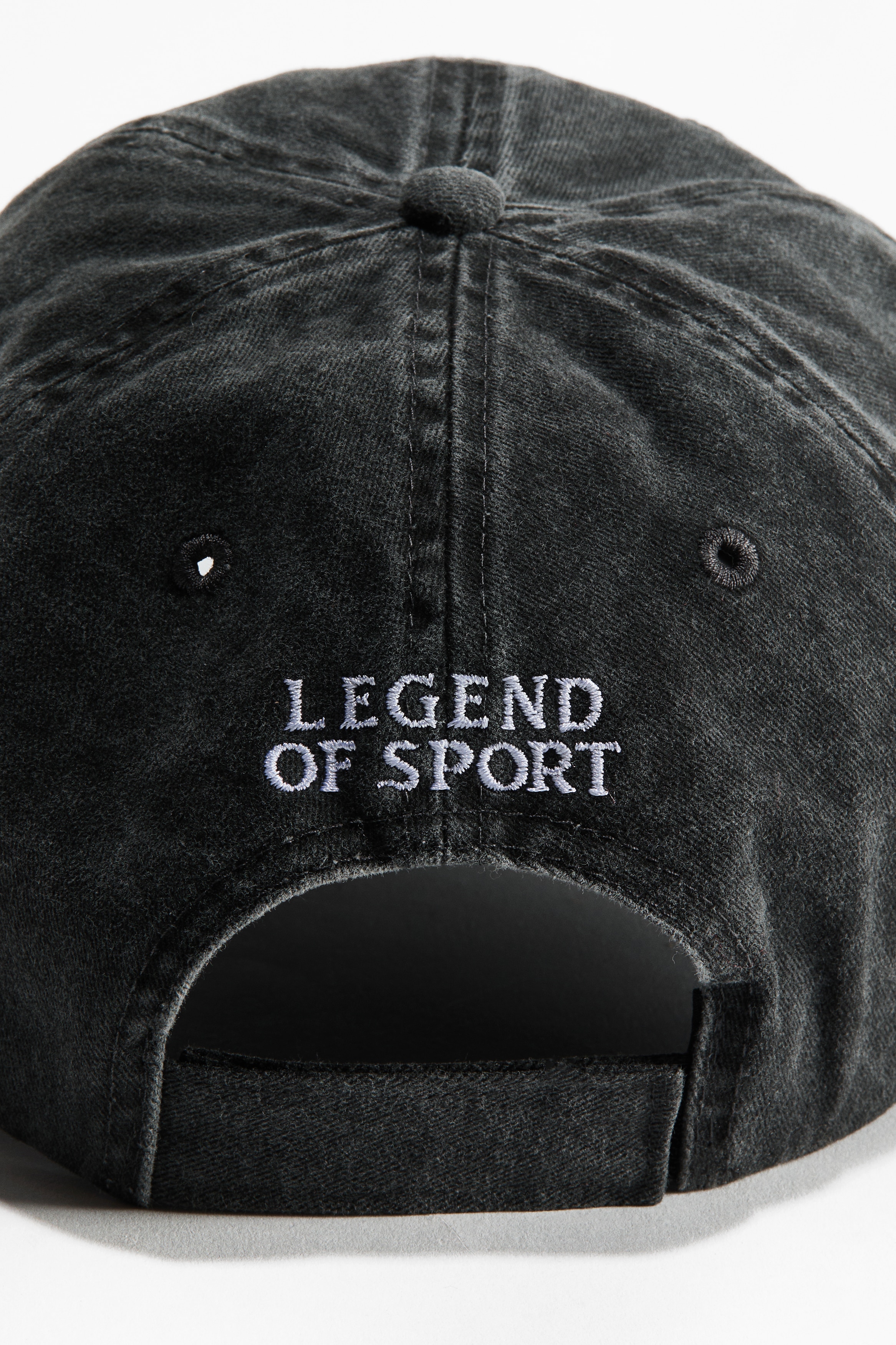 Men's Black/Lotto Cotton Twill Cap with Embroidered Motif | H&M US