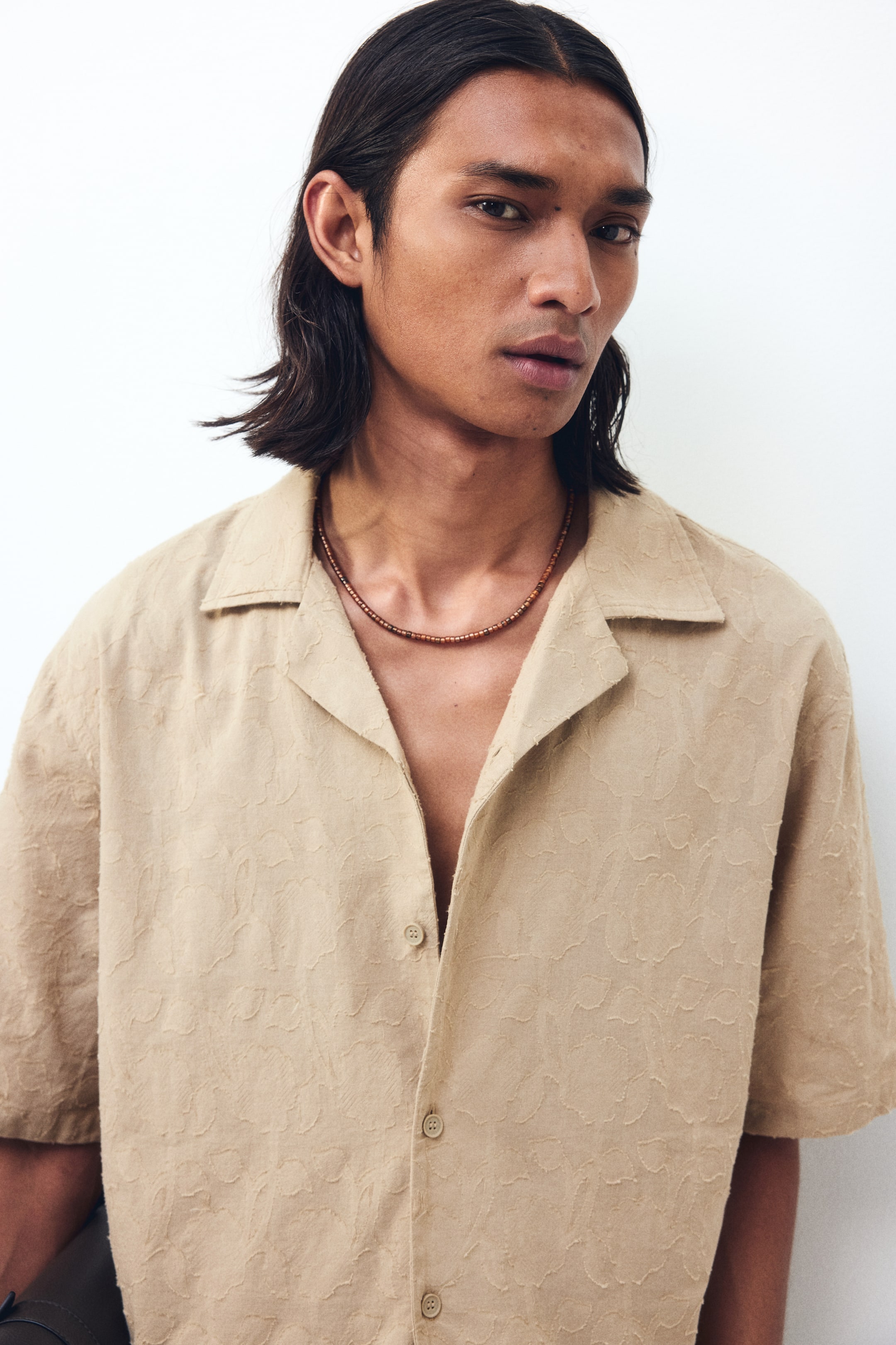 Relaxed-Fit Textured Resort Shirt