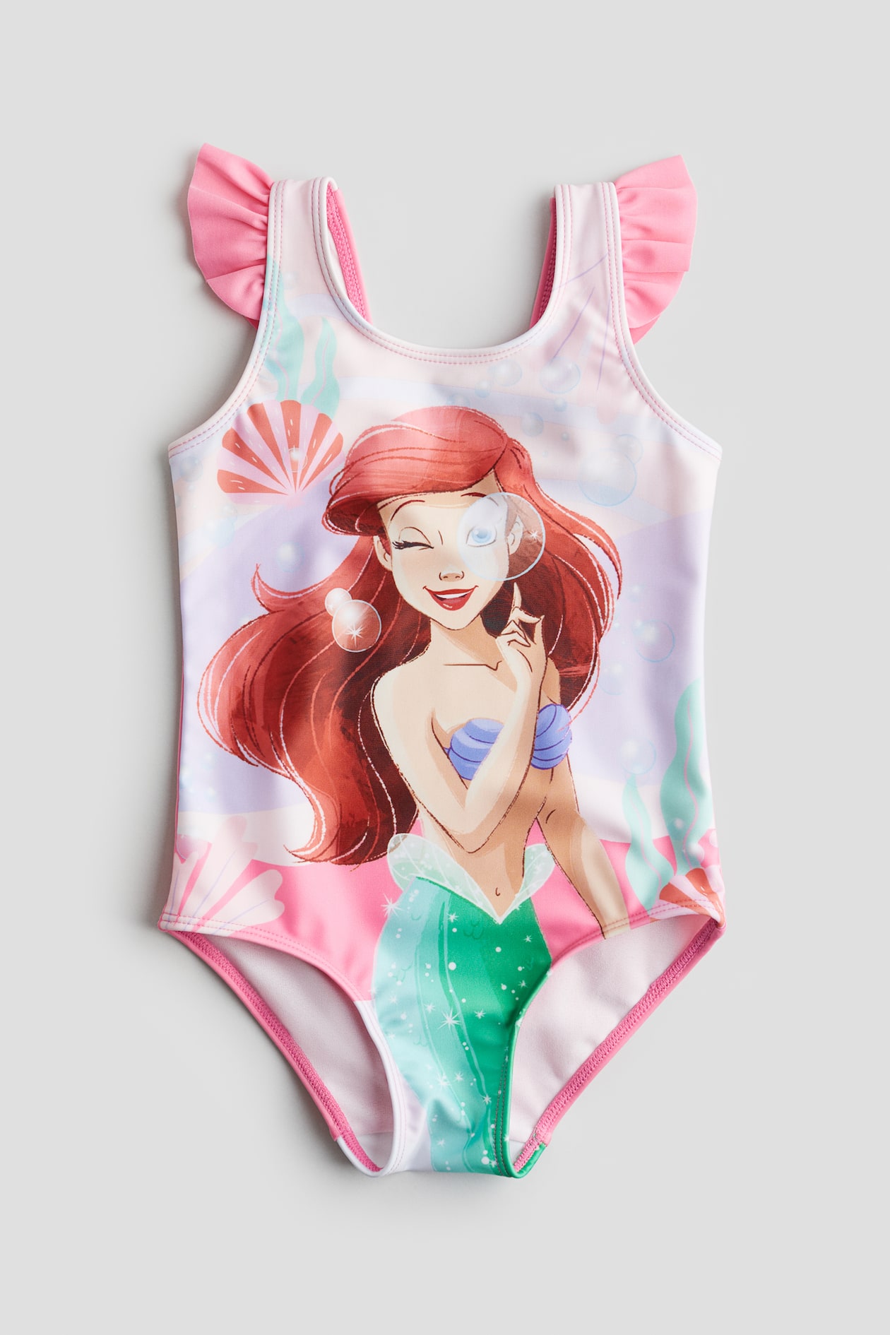Toddler Swimsuits Disney Princess Ariel Mermaid One Piece Bathing