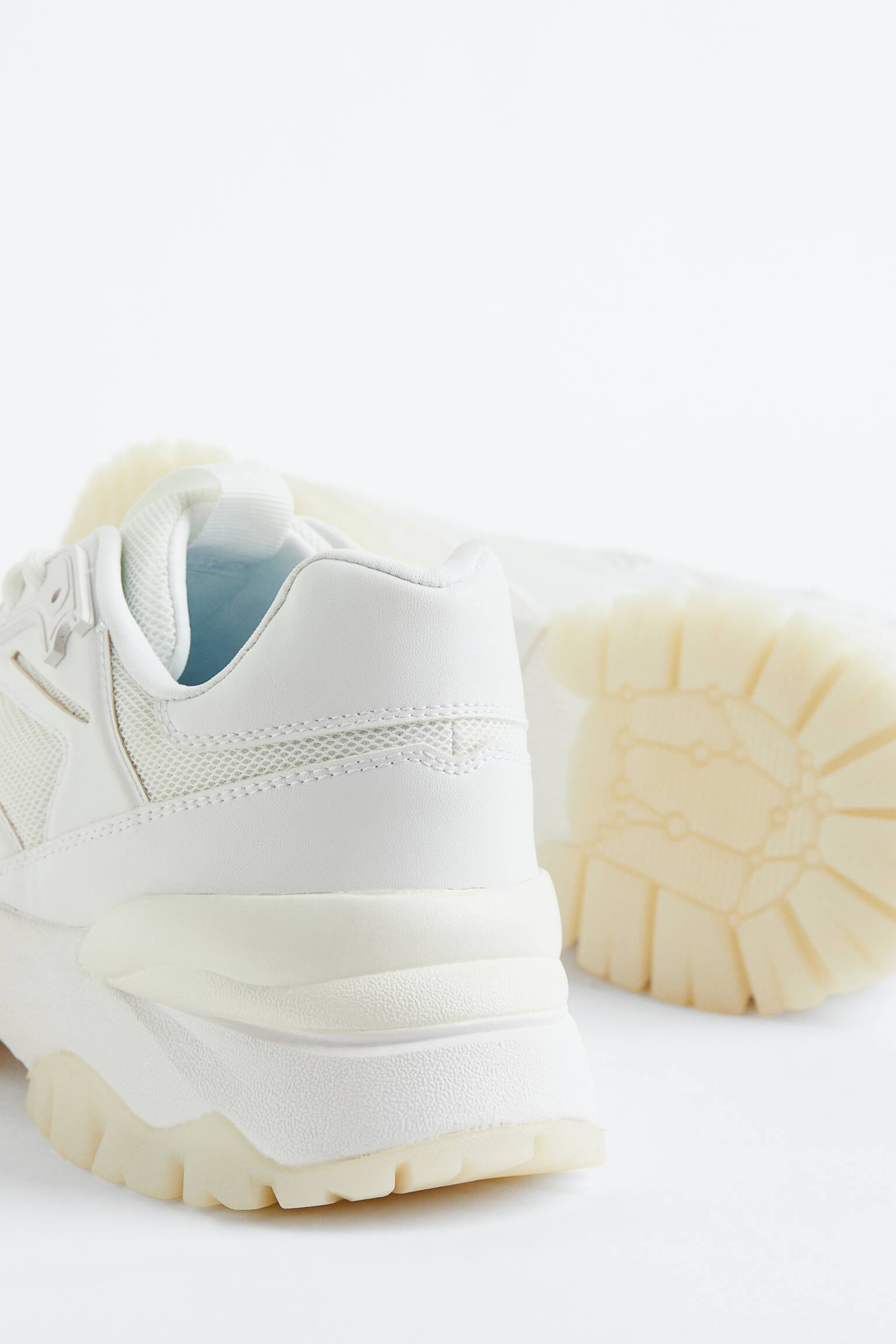 Chunky Sneakers - White/Light beige - 2