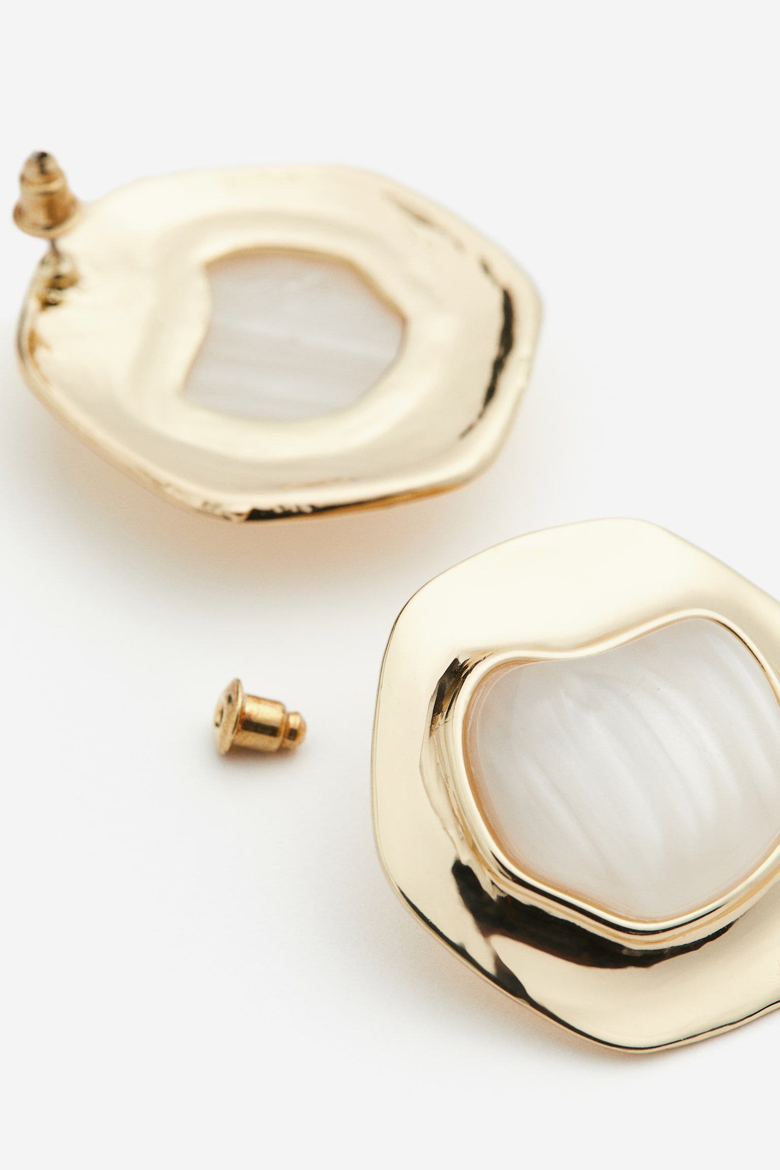 Earrings - Gold-coloured/White - 2