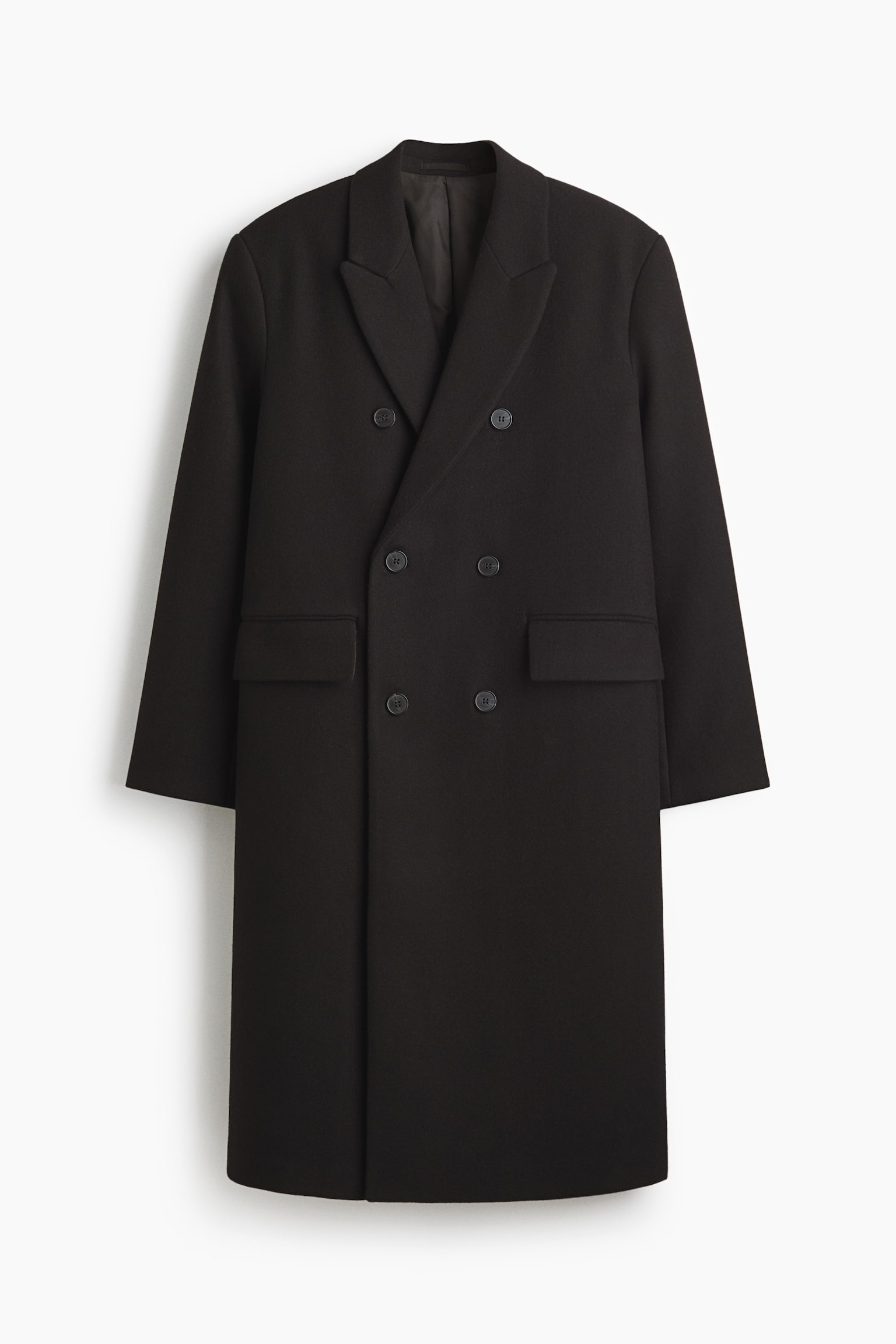 Wool-blend coat - Black - 2