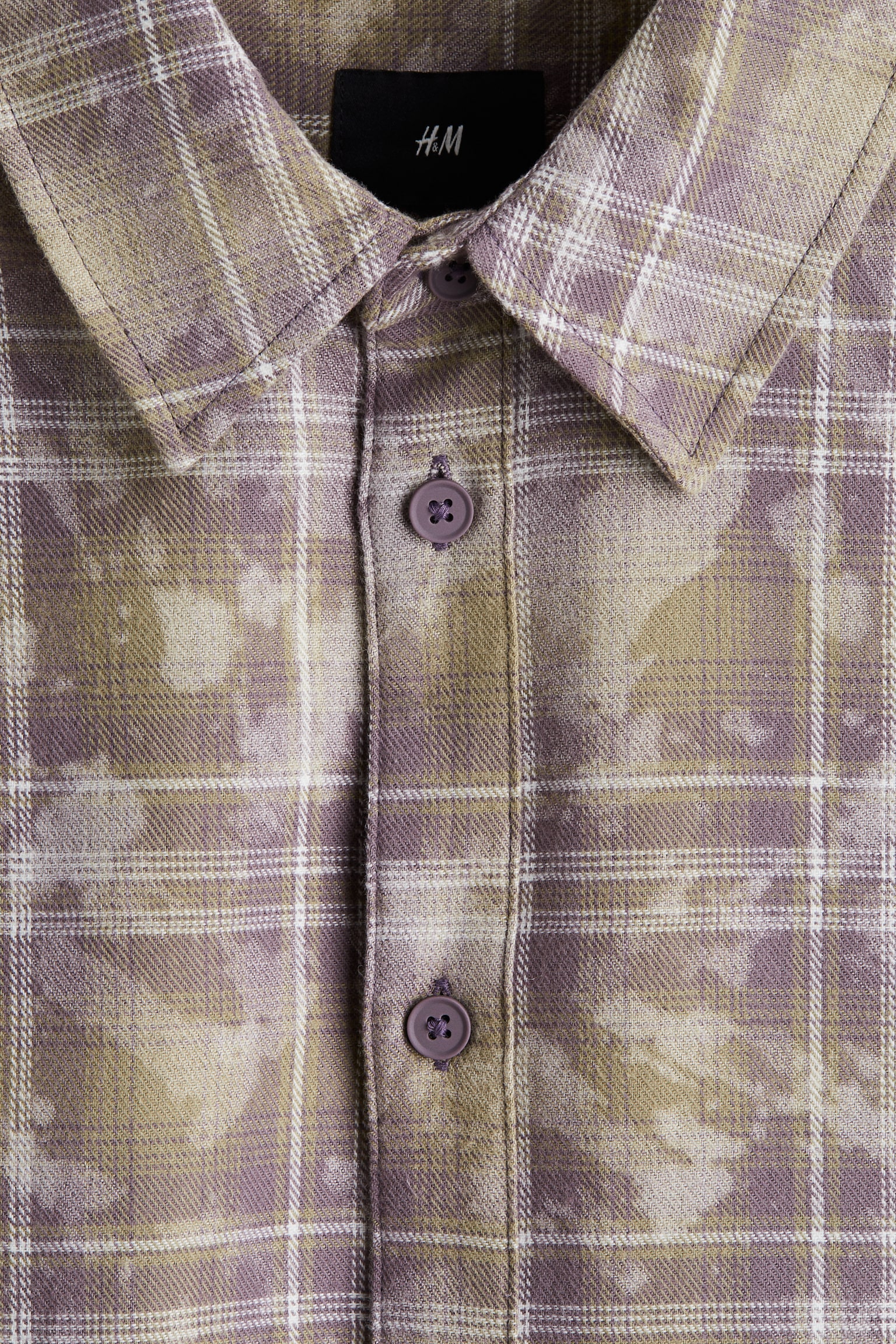 Áo sơ mi khoác nhẹ Loose Fit - Màu xanh lá/Kẻ ca rô tím/Kẻ ca rô xanh dương/xanh lá - 6