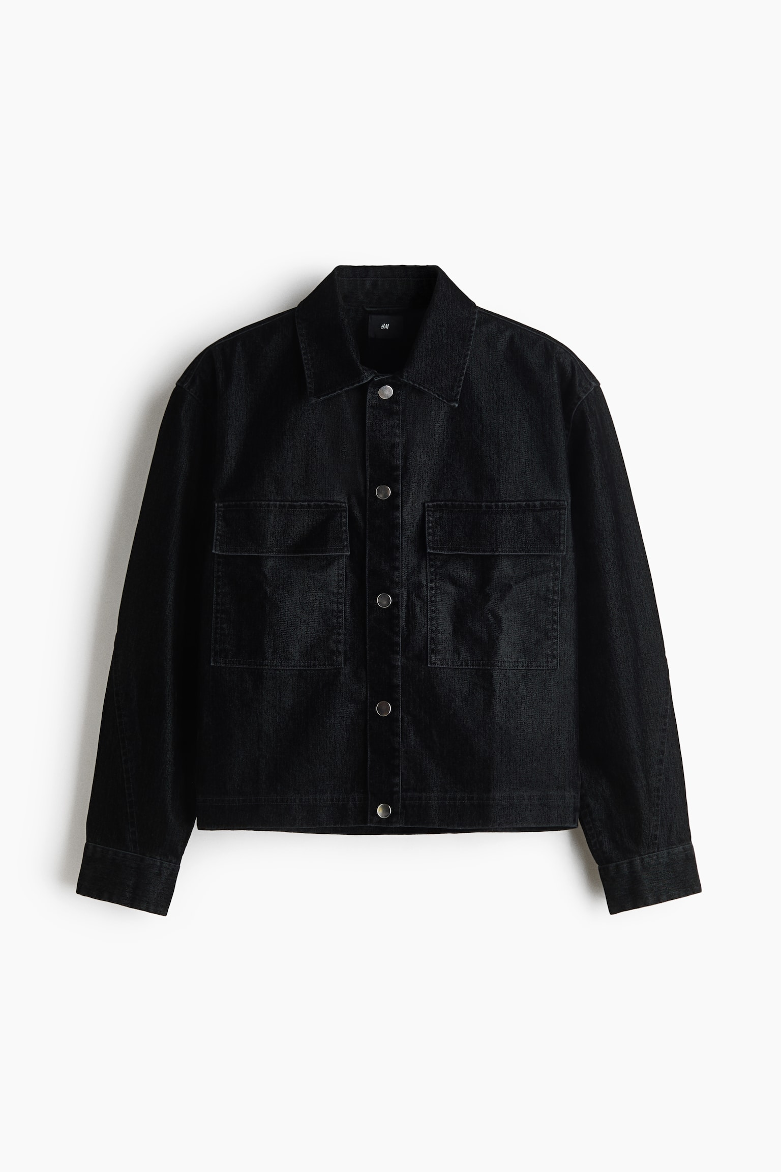 Flocked cotton twill overshirt