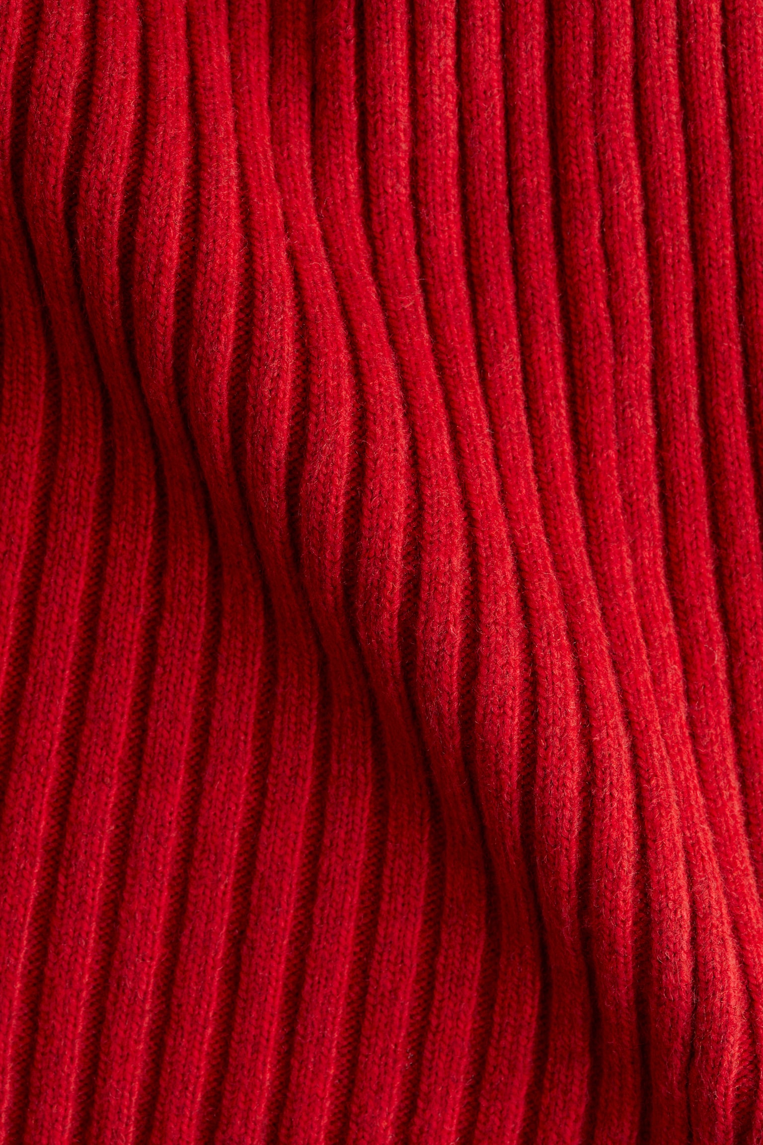 MAMA Vestido en tejido acanalado - Rojo/Beige claro - 6