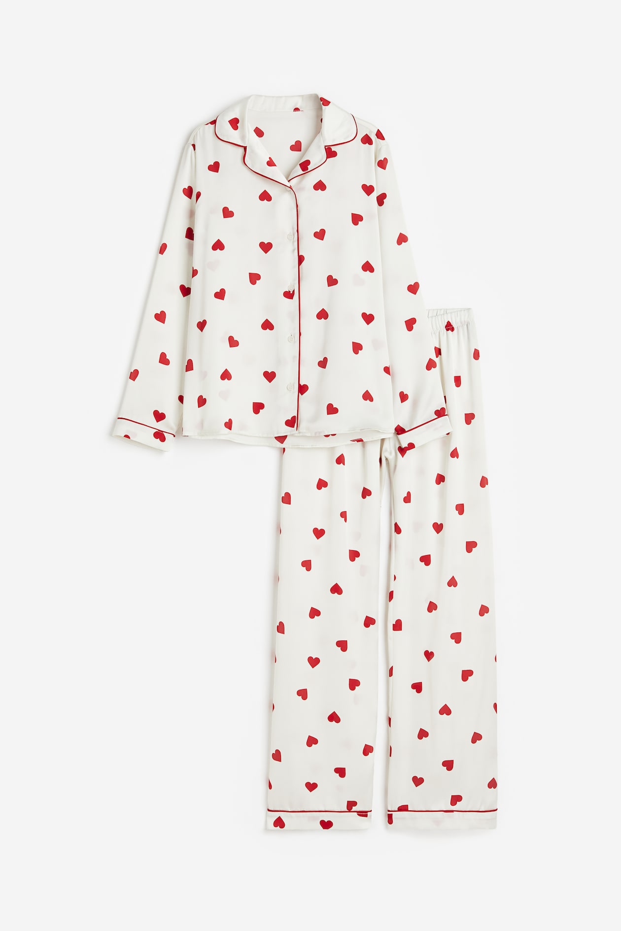 Satin Pyjama H Et M Femme Pyjama En Satin Blanc/cœurs ENFANT H&M FR