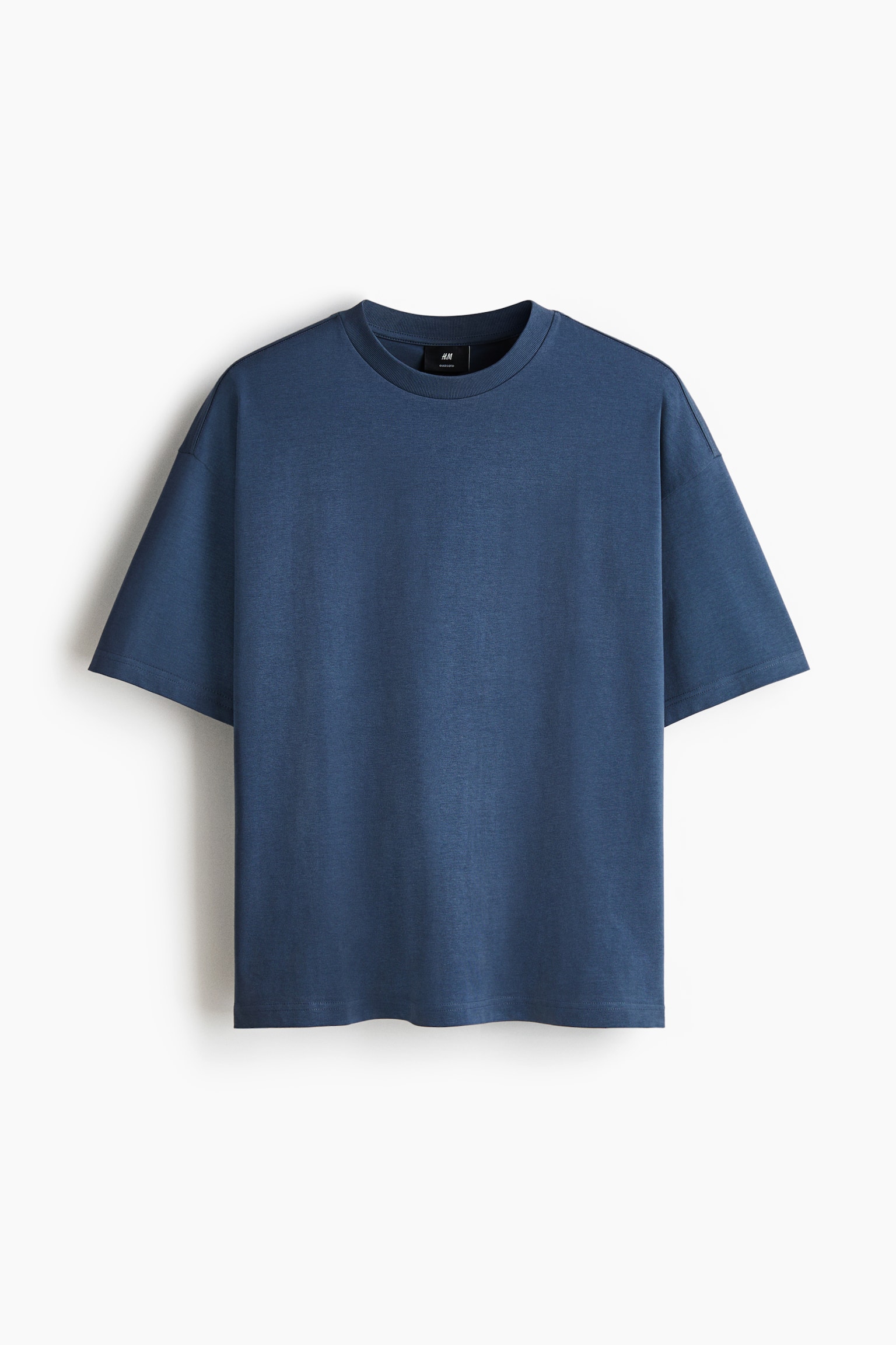 Oversized Fit Cotton T-shirt - Blue/White/Black/Light grey - 1