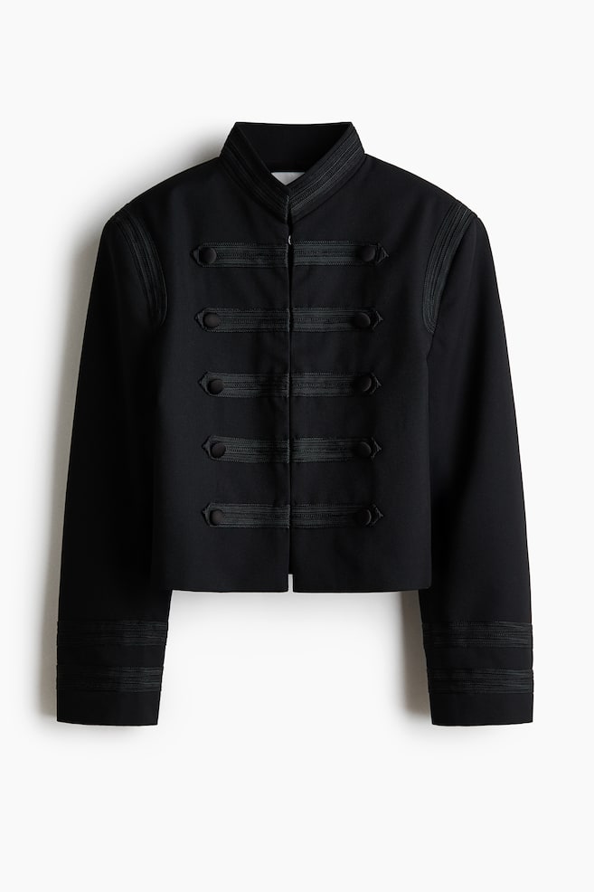 Veste à épaulettes en twill - Noir - 1