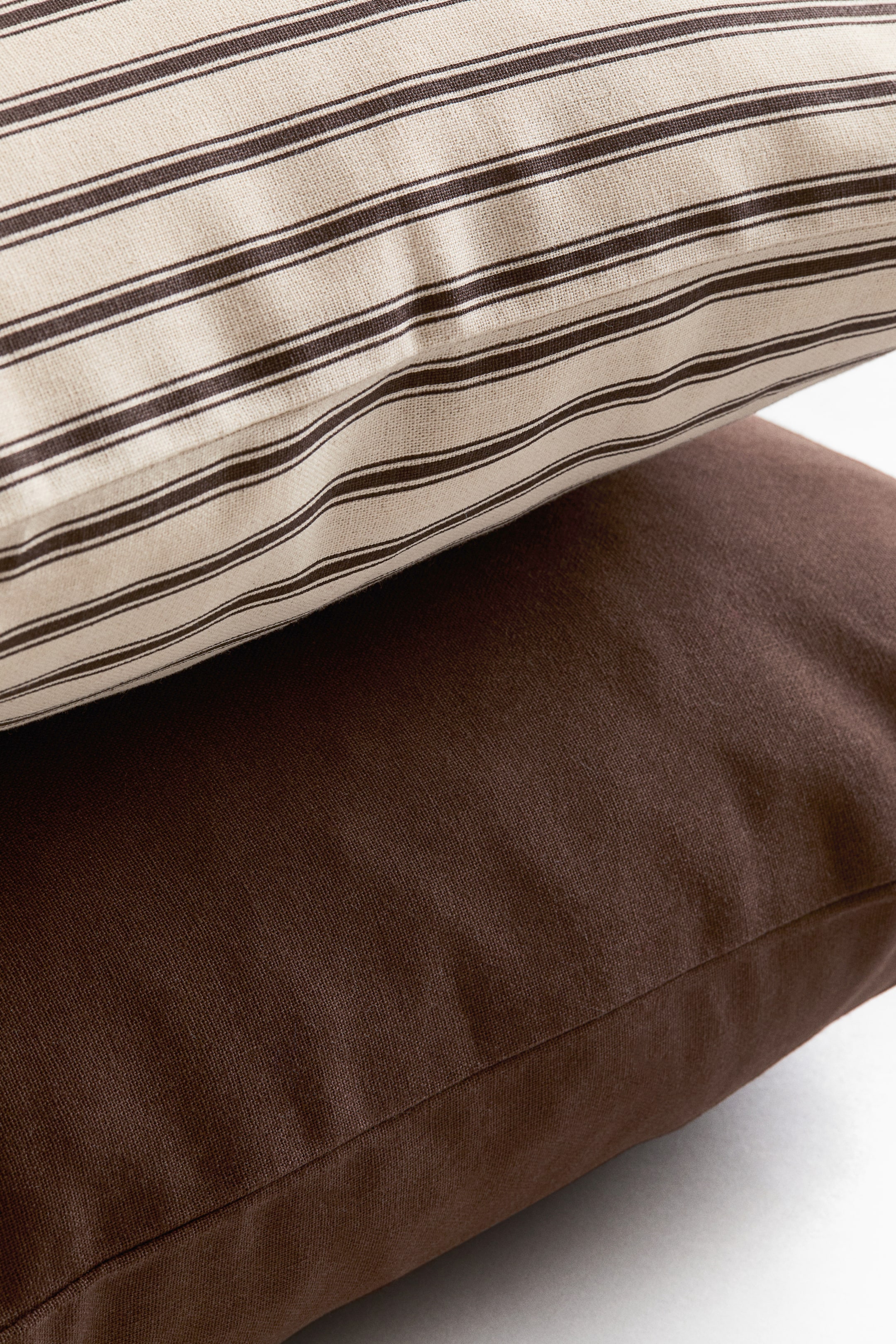 Lot de 2 housses coussin en coton