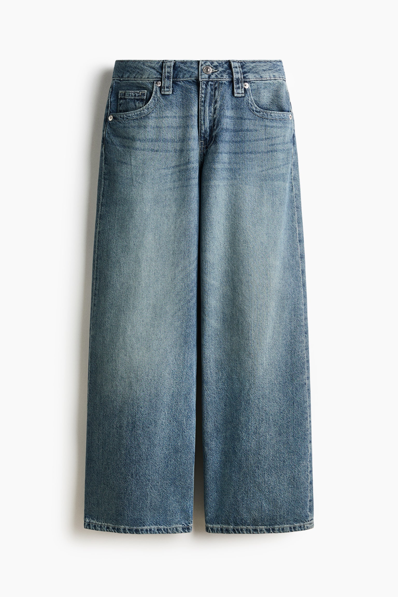 Baggy Wide Low Waist Jeans - Bleu denim/Bleu denim clair