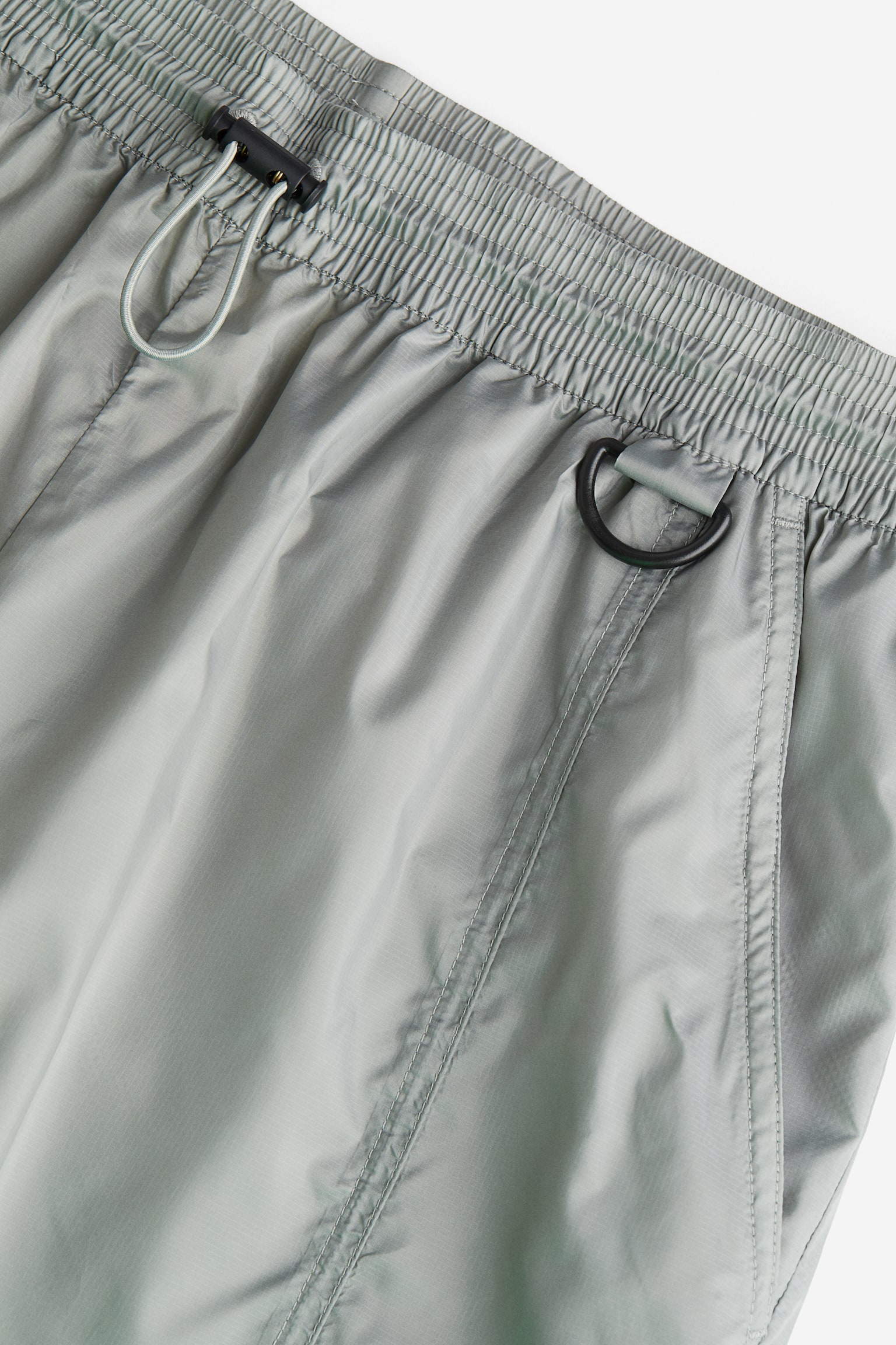 Water Repellent Parachute Pants - Grey/Black - 3