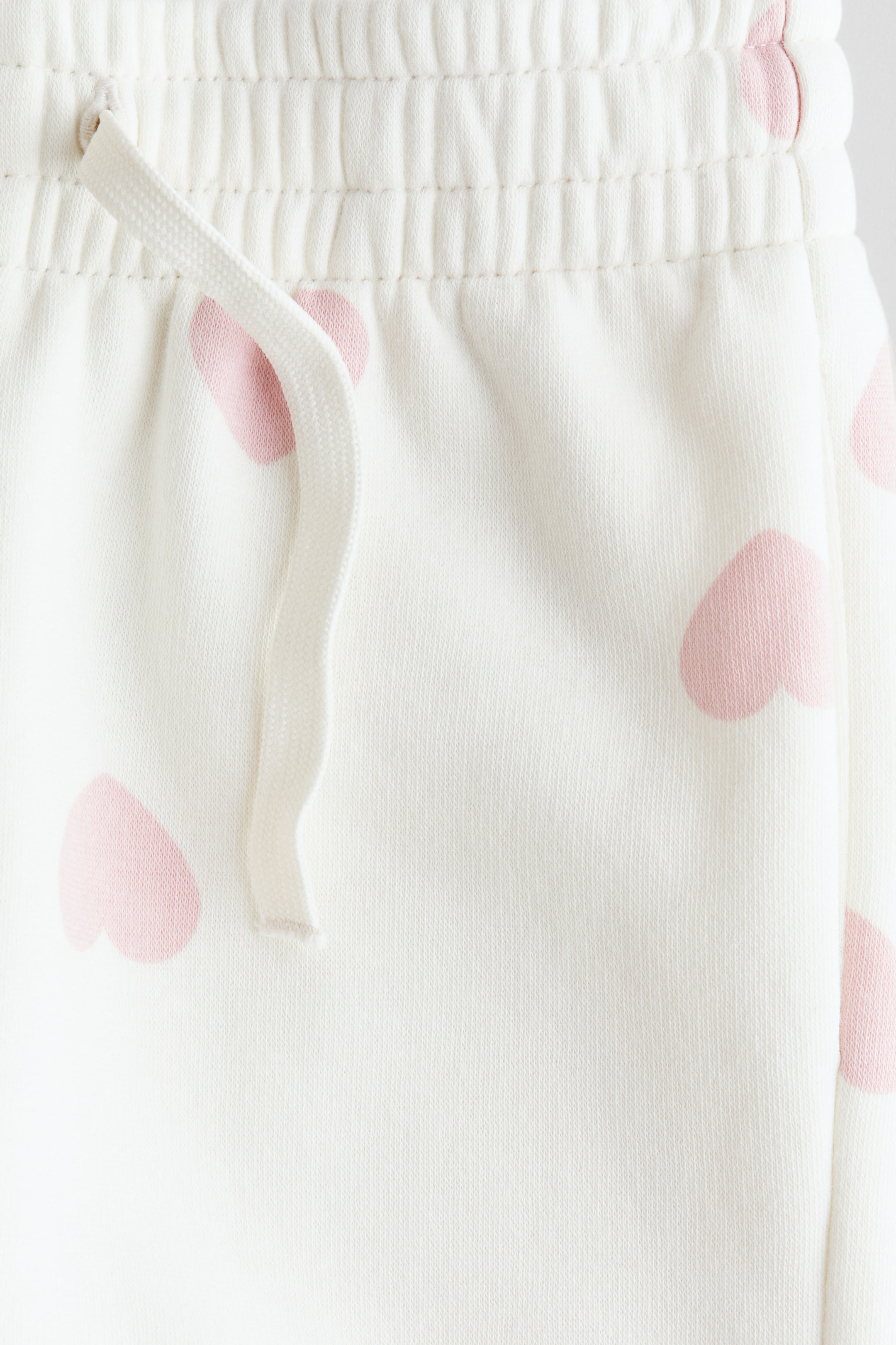 拡大画像を表示: 裏起毛ジョガーパンツ - ホワイト／ハート - Kids | H&M JP 2