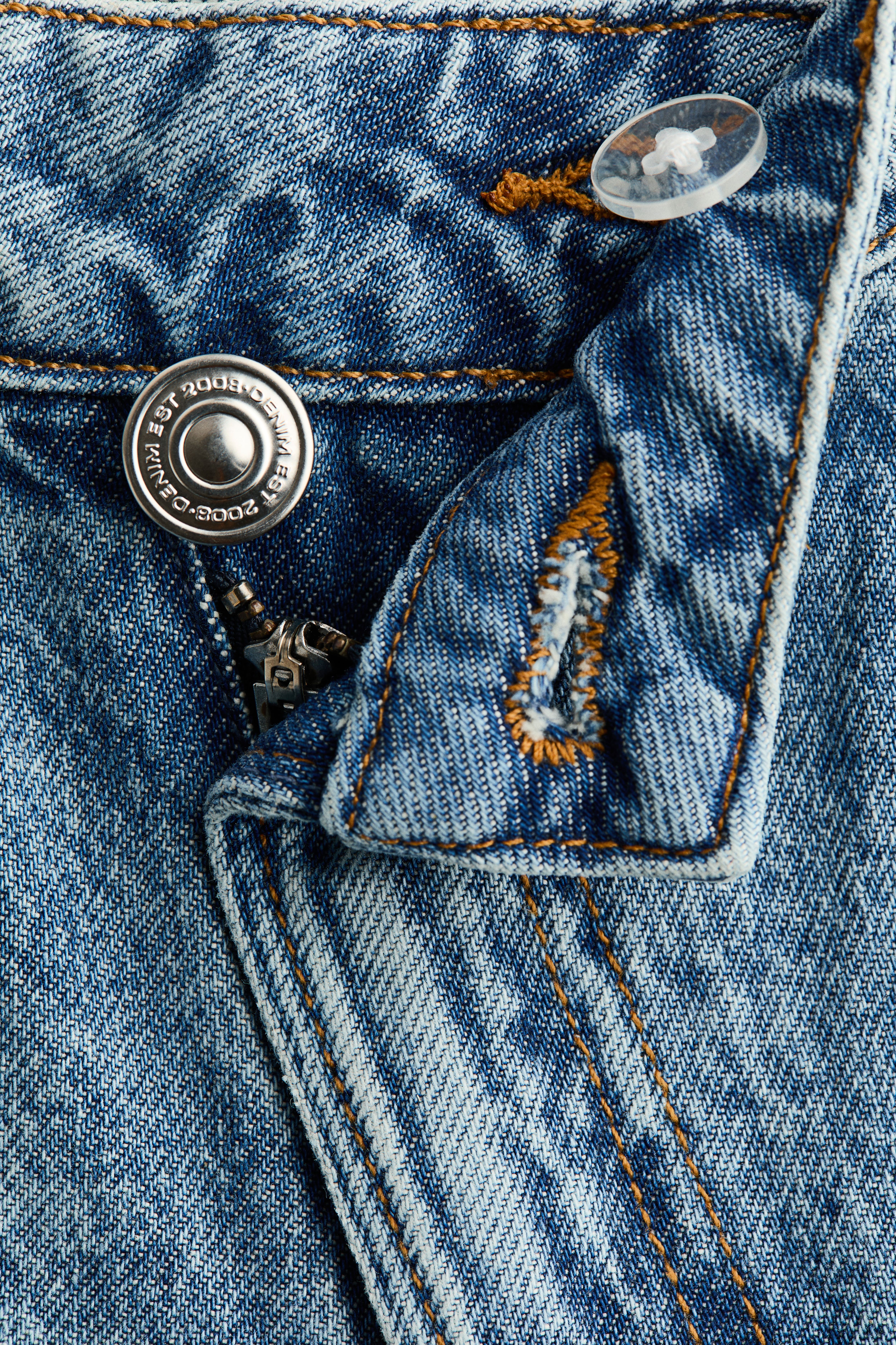 Wide-Leg Regular-Waist Jeans