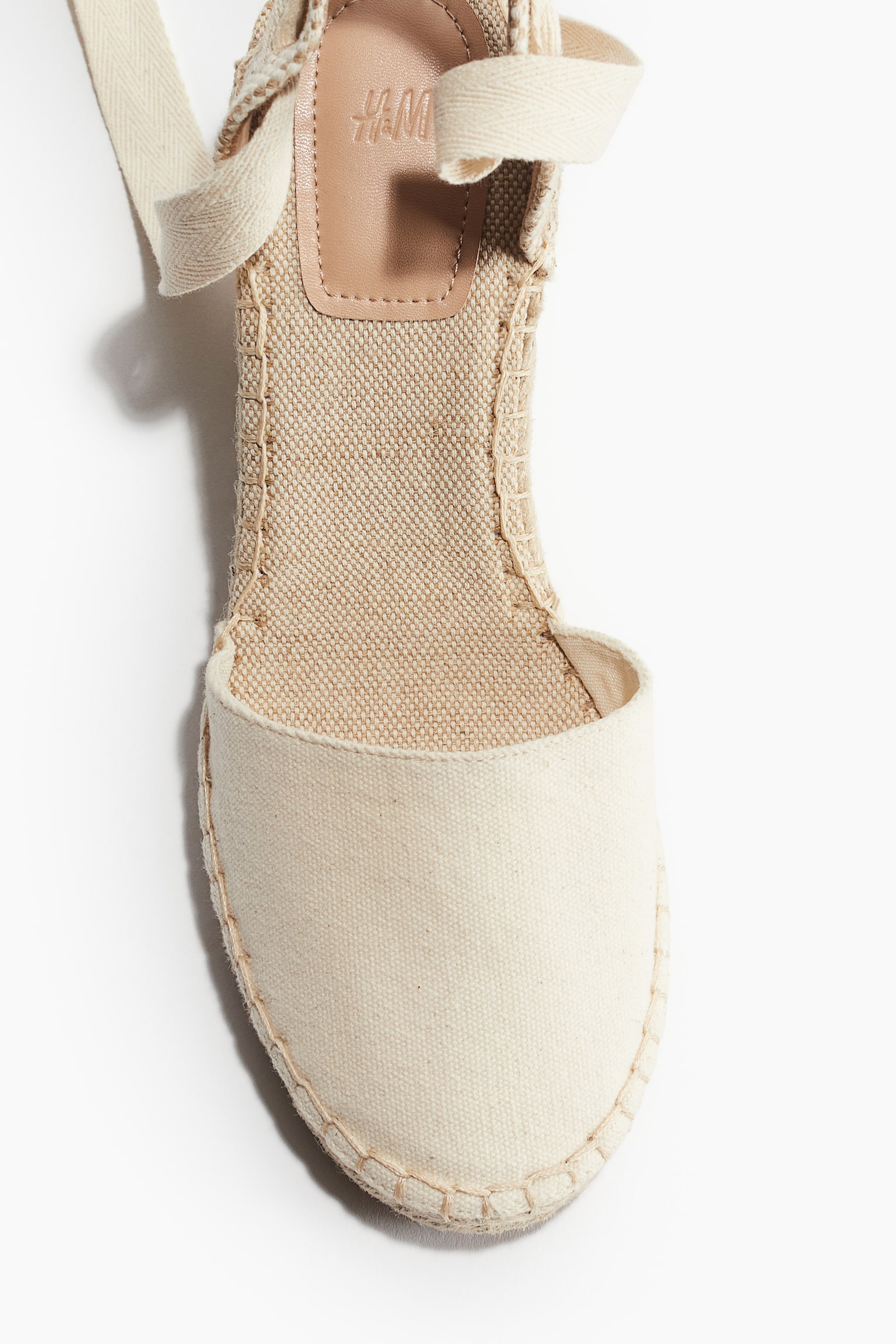 Wedge-heeled espadrilles - Cream - 4