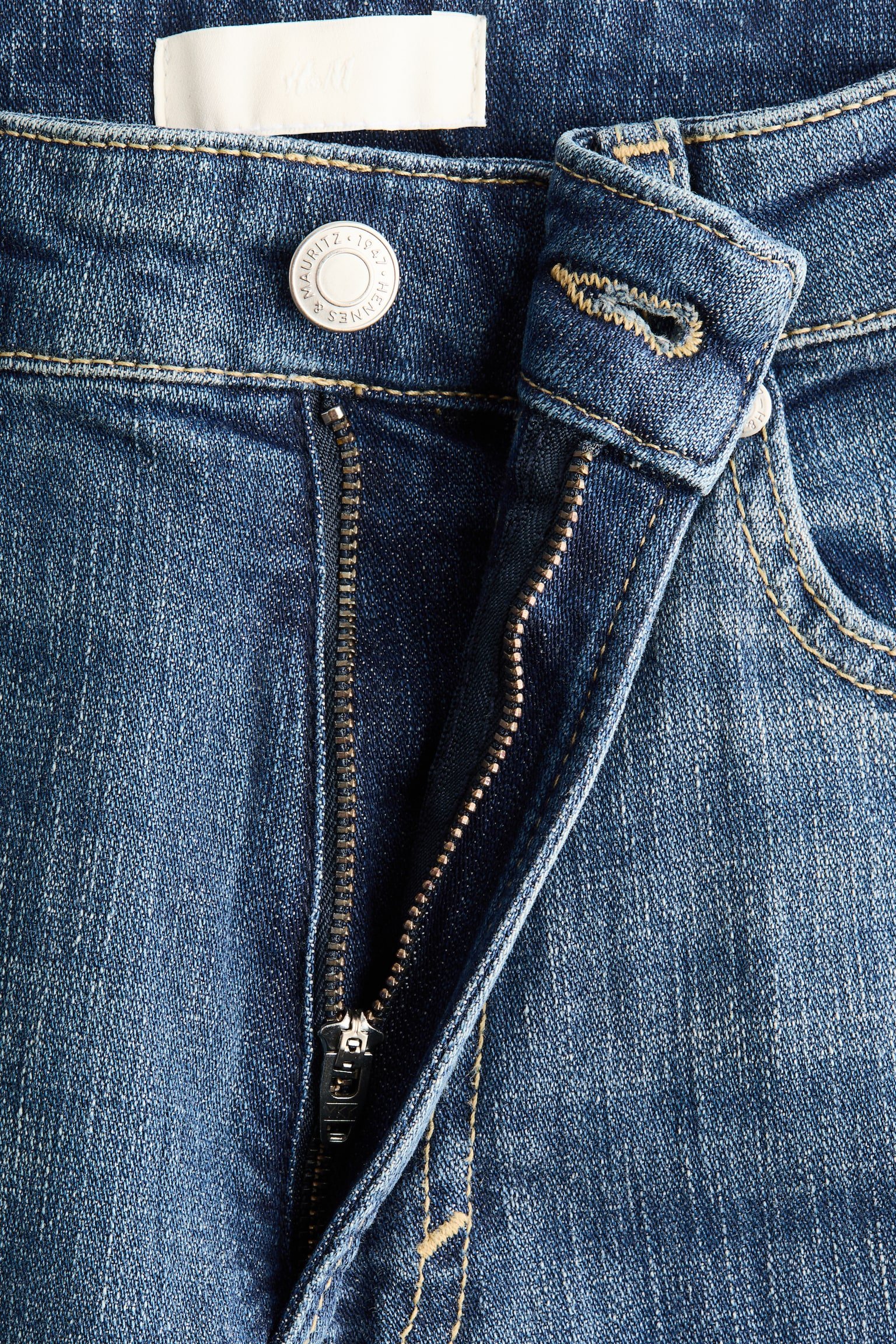 Bootcut High Jeans - Dunkles Denimblau/Dunkelbraun/Denimblau - 2