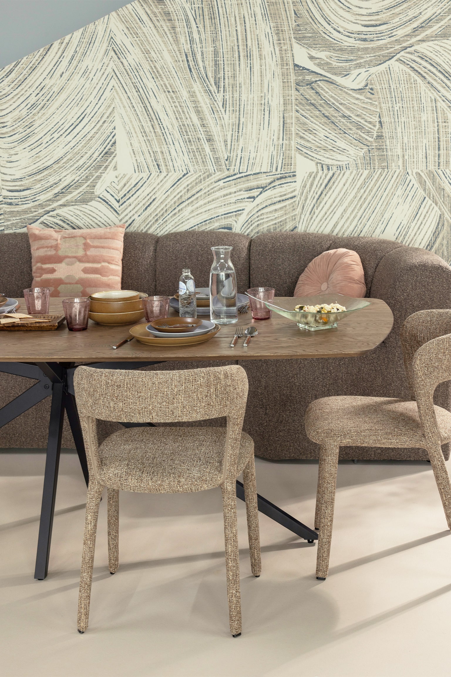 Noble Eetkamerstoel - Set Van 2 - Beige/Beige/Bruin/Taupe/Diverse/Beige - 6