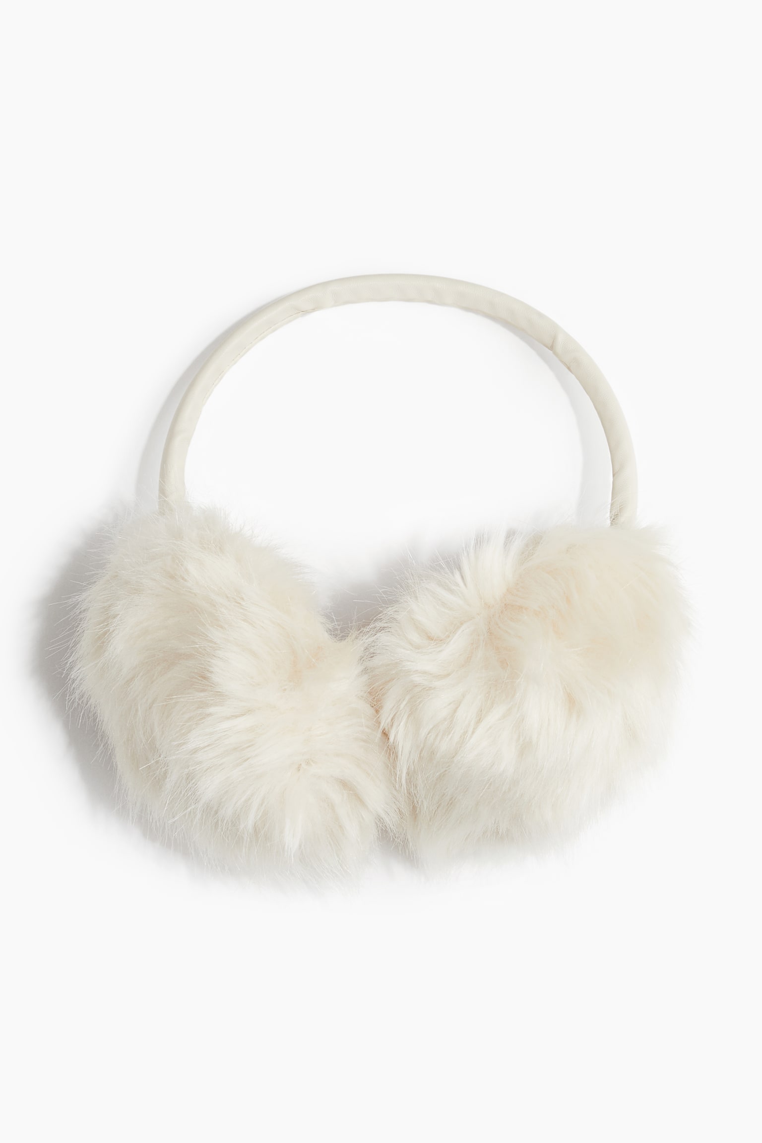 Fluffy earmuffs - Light beige/Black - 1