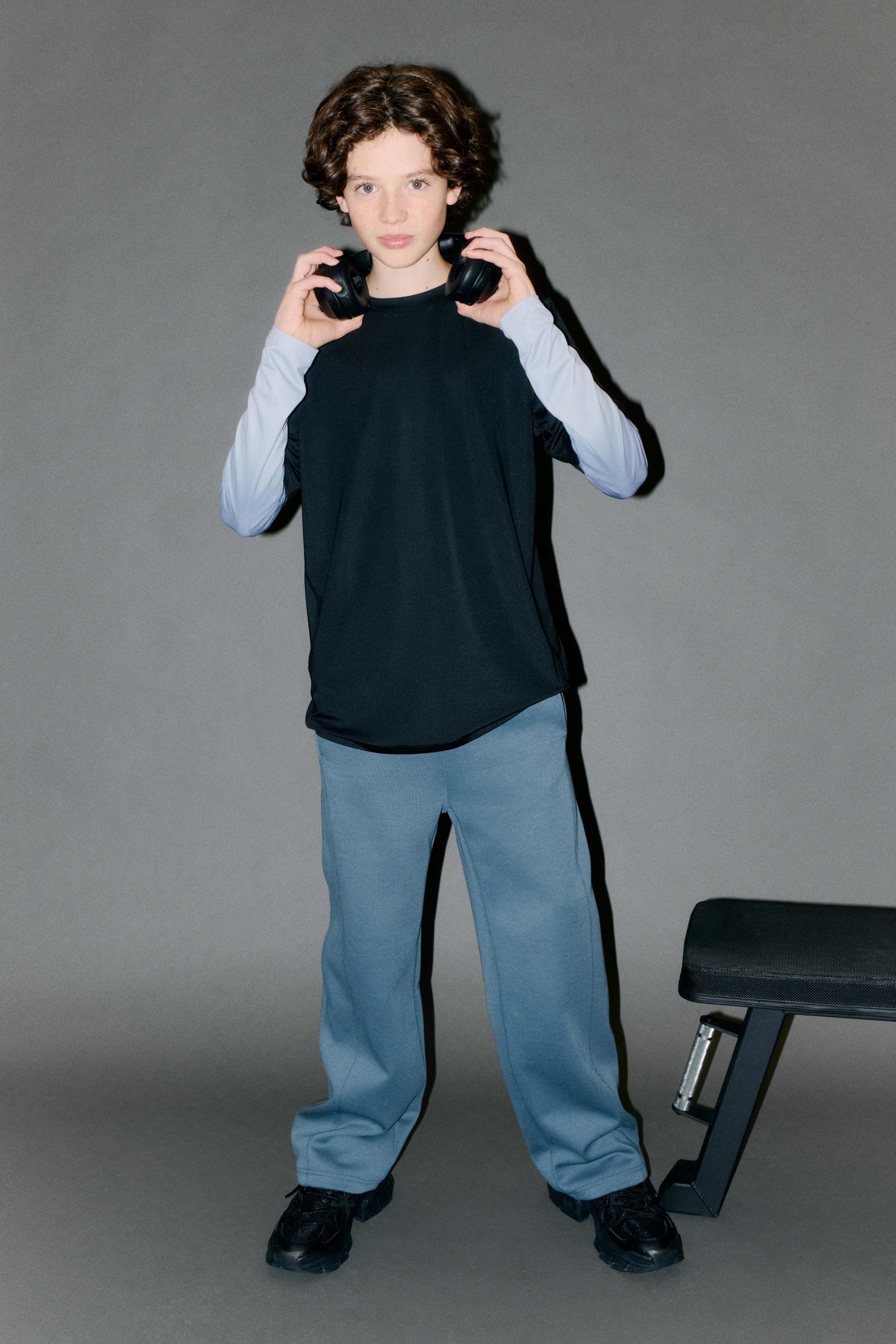 Relaxed Fit Sports joggers with DryMove™ - Dusty teal