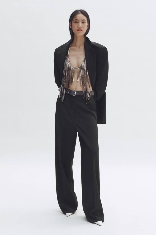 Pantalón sastre de lana - Negro - 2