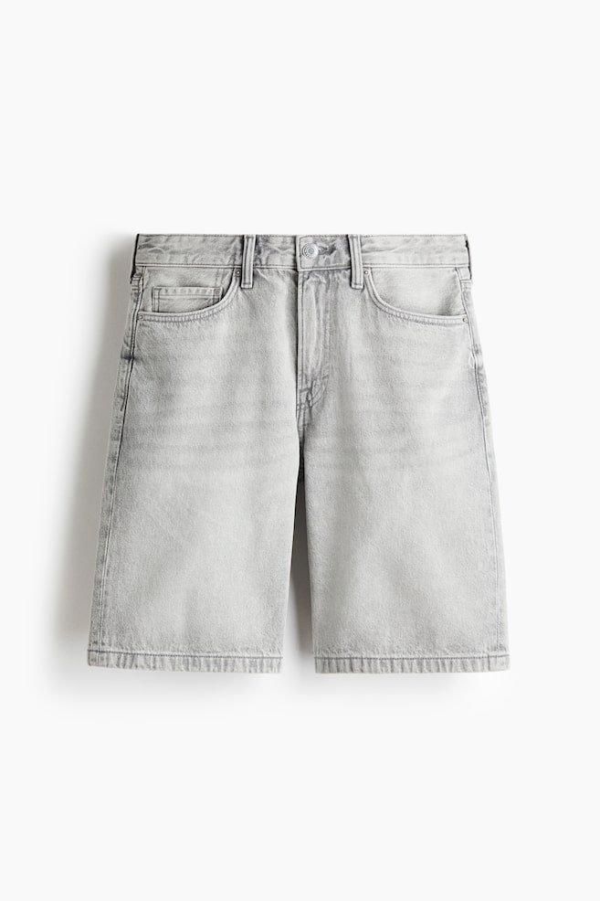 Relaxed Denim Shorts - Light denim gray/Dark denim blue/Denim blue - 1