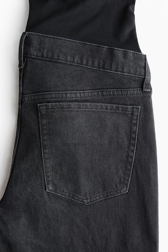 MAMA Slim Straight High Jeans-Mørk denimgrå - 3