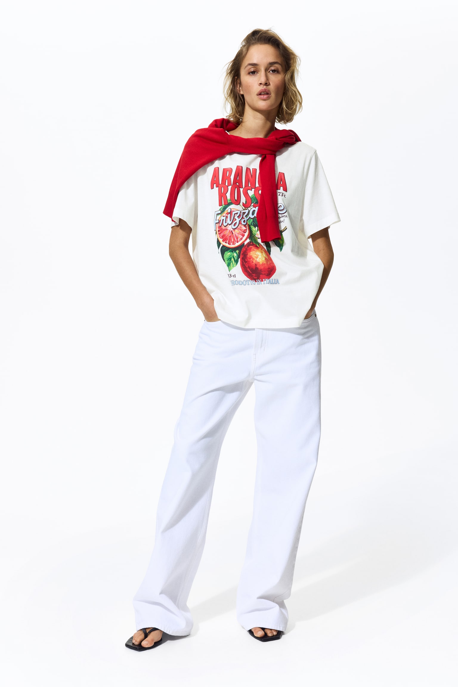 Printed T-shirt - White/Arancia Rossa/Dark brown/Simplicité/White/Beauté - 7