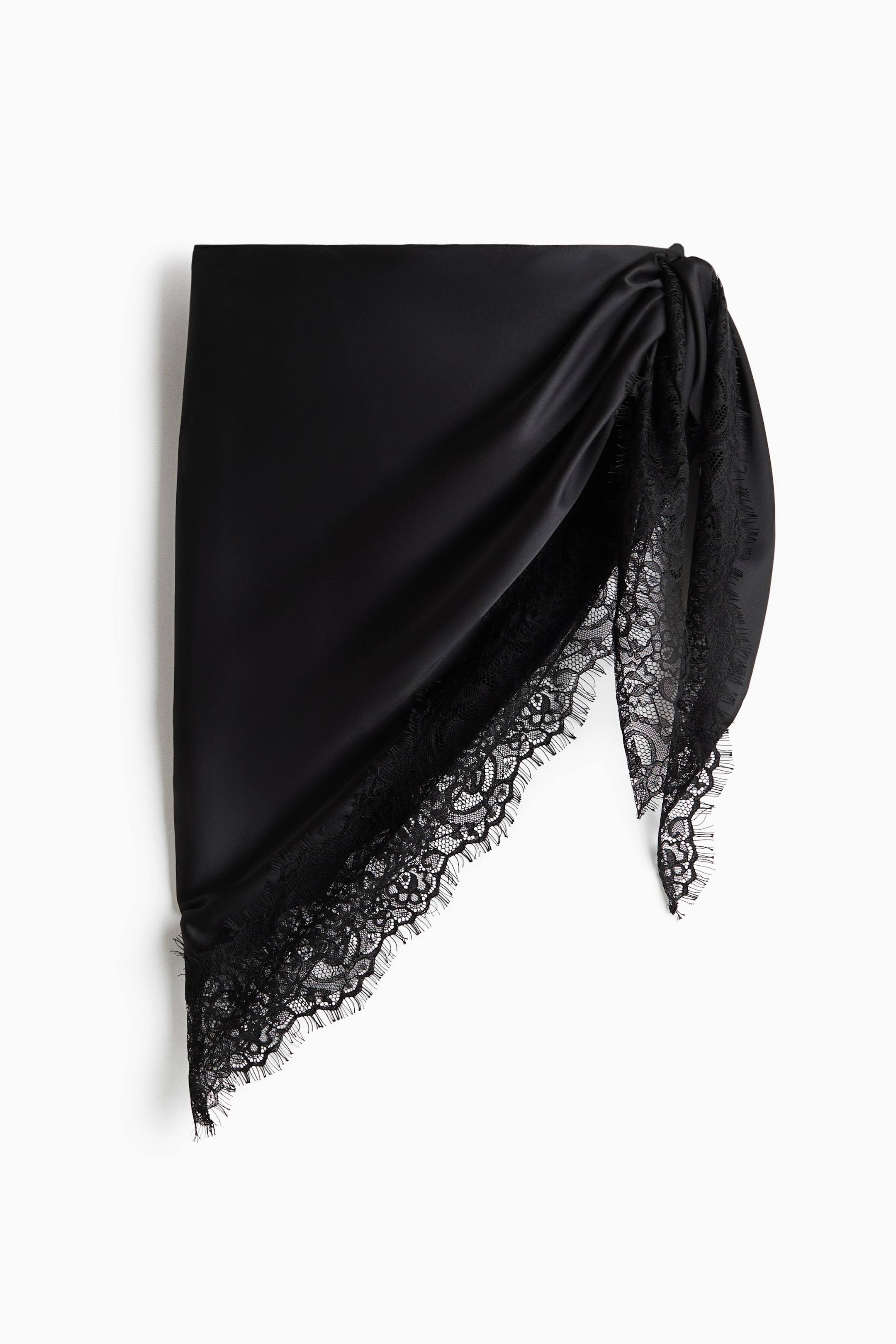 Lace-Trimmed Triangle Scarf