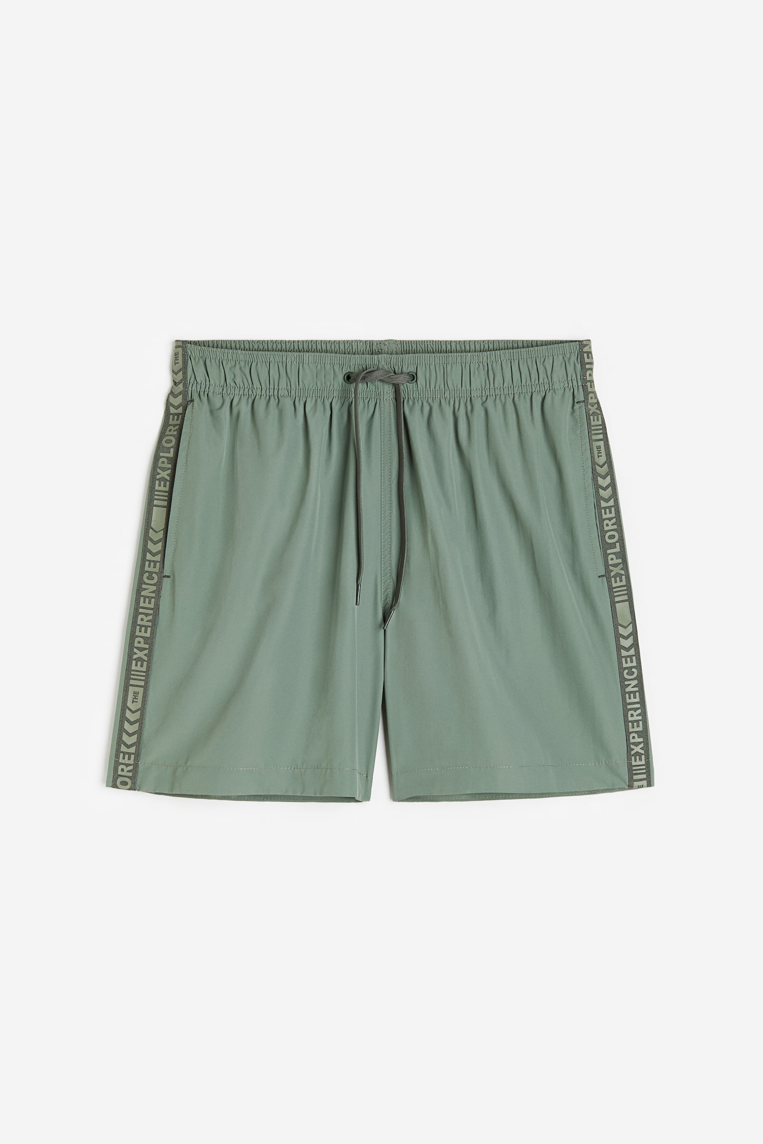 Side Stripe Boardshorts - Green - 1