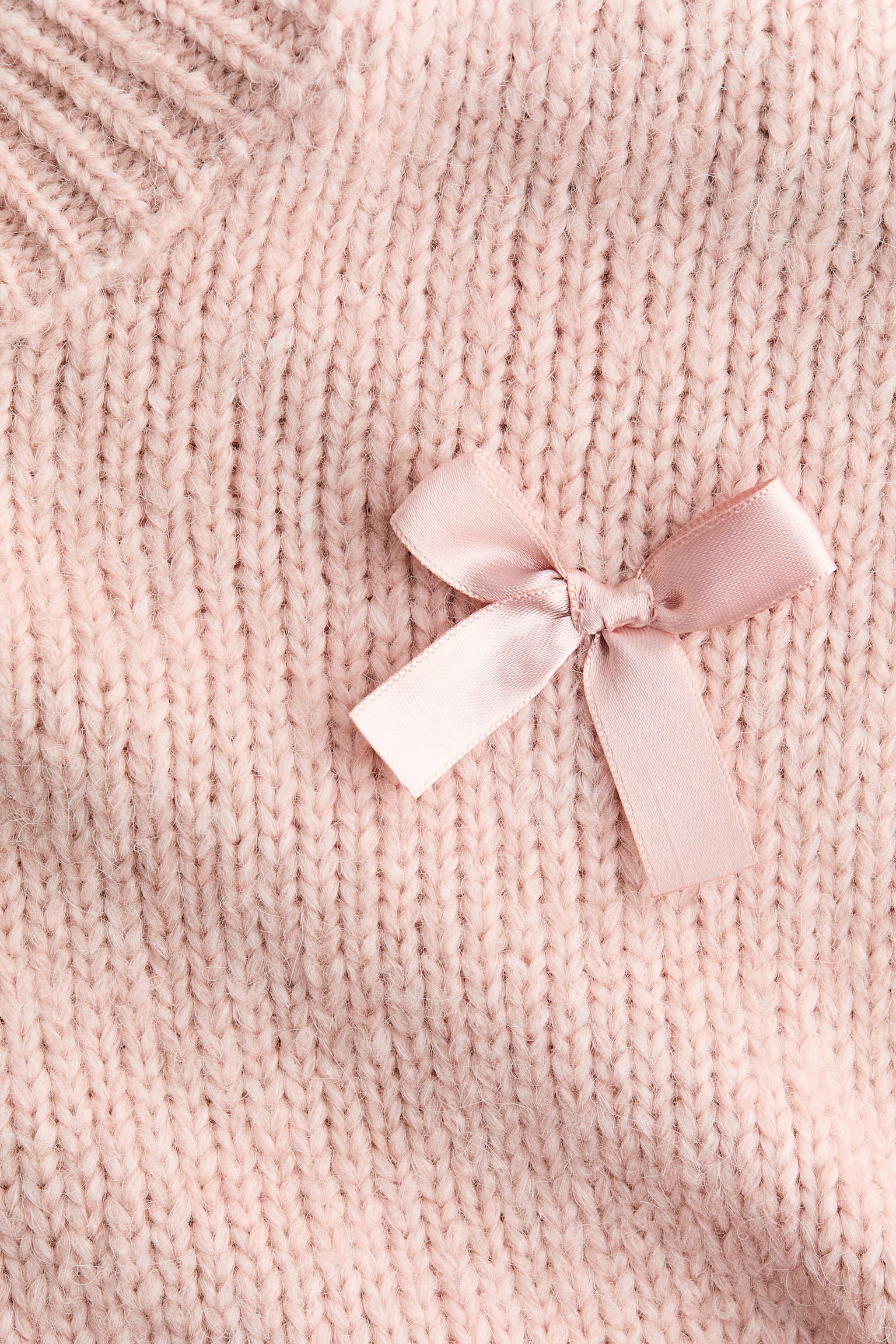 Masnirátétes pulóver - Világos rózsaszín - 6