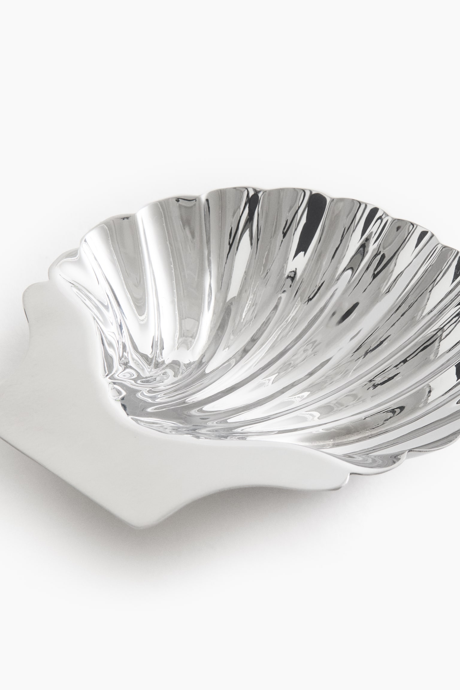 Small seashell-shaped serving bowl - Silver-coloured - 3