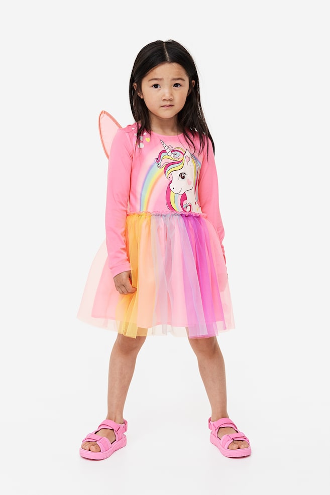 Winged dance dress - Pink/Unicorn - 1