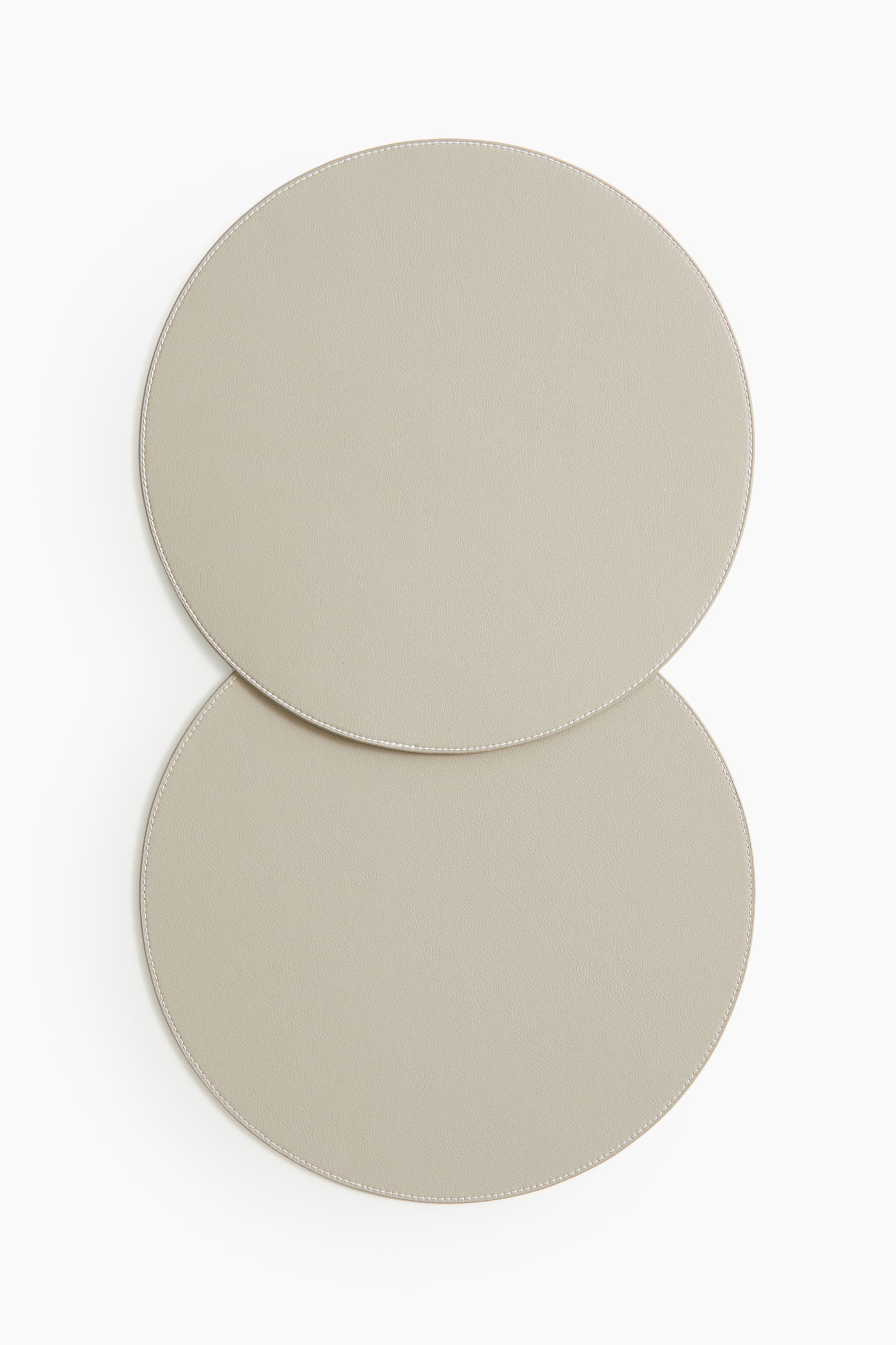 2-pack round place mats - Light beige - 1