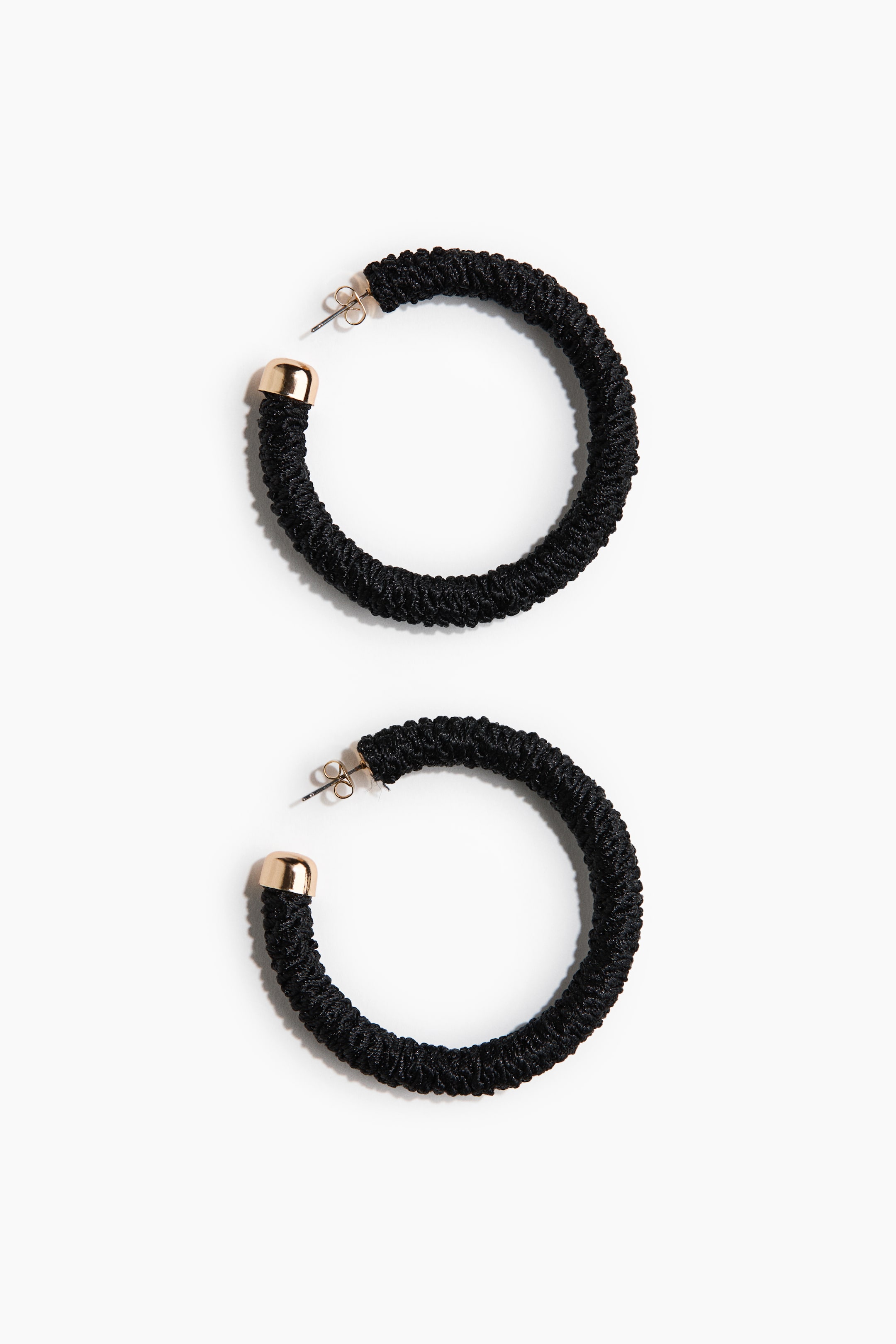 Fabric-Covered Hoop Earrings