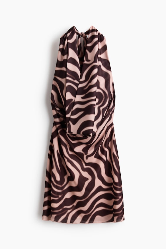 Женские платья H&M Printed Halterneck Dress