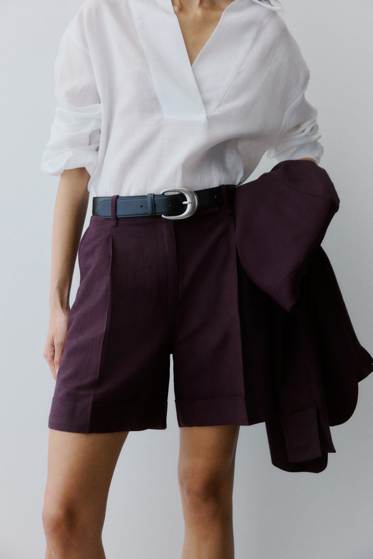 Dressy Linen-Blend Shorts - image 2