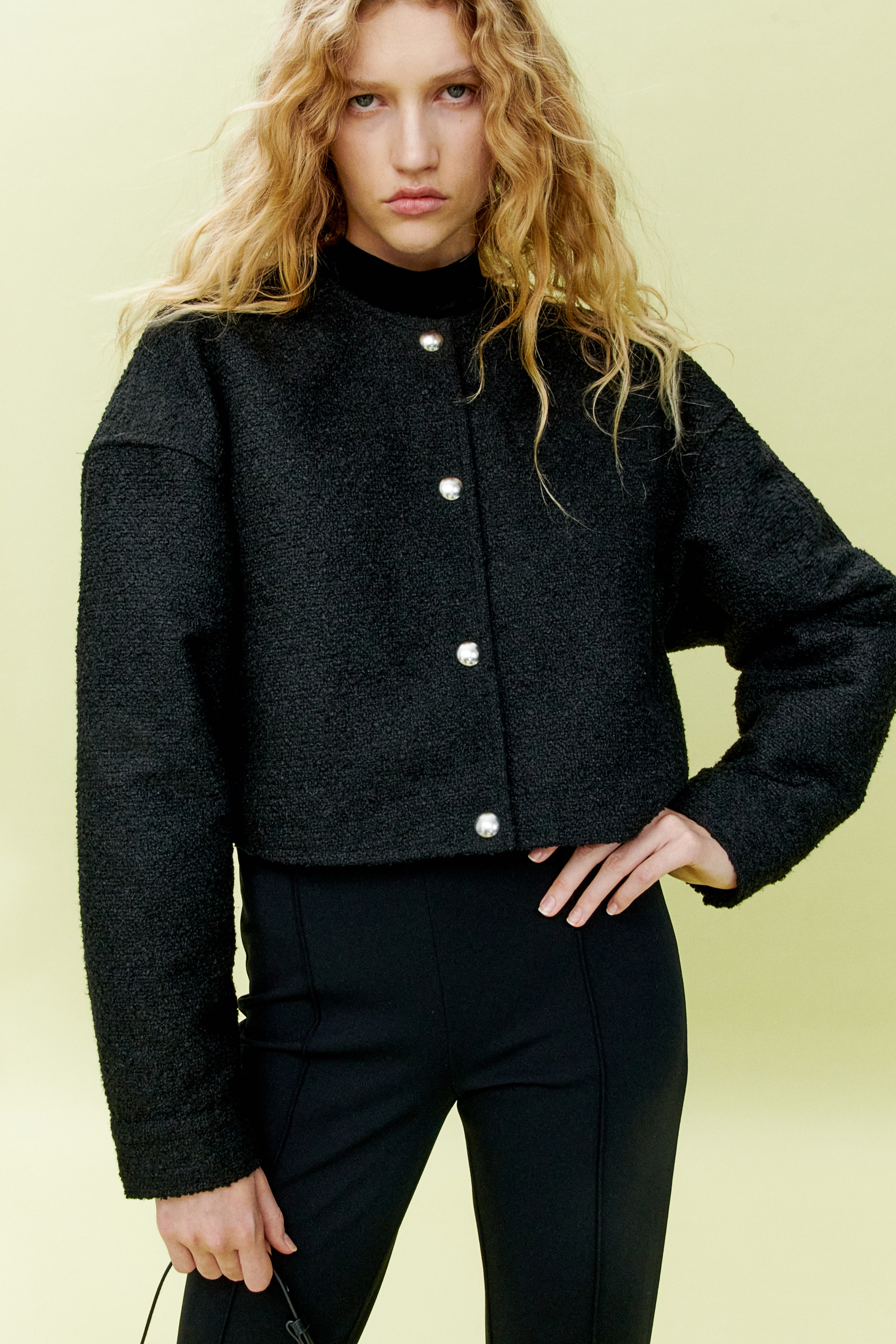 Oversized Button-front Jacket