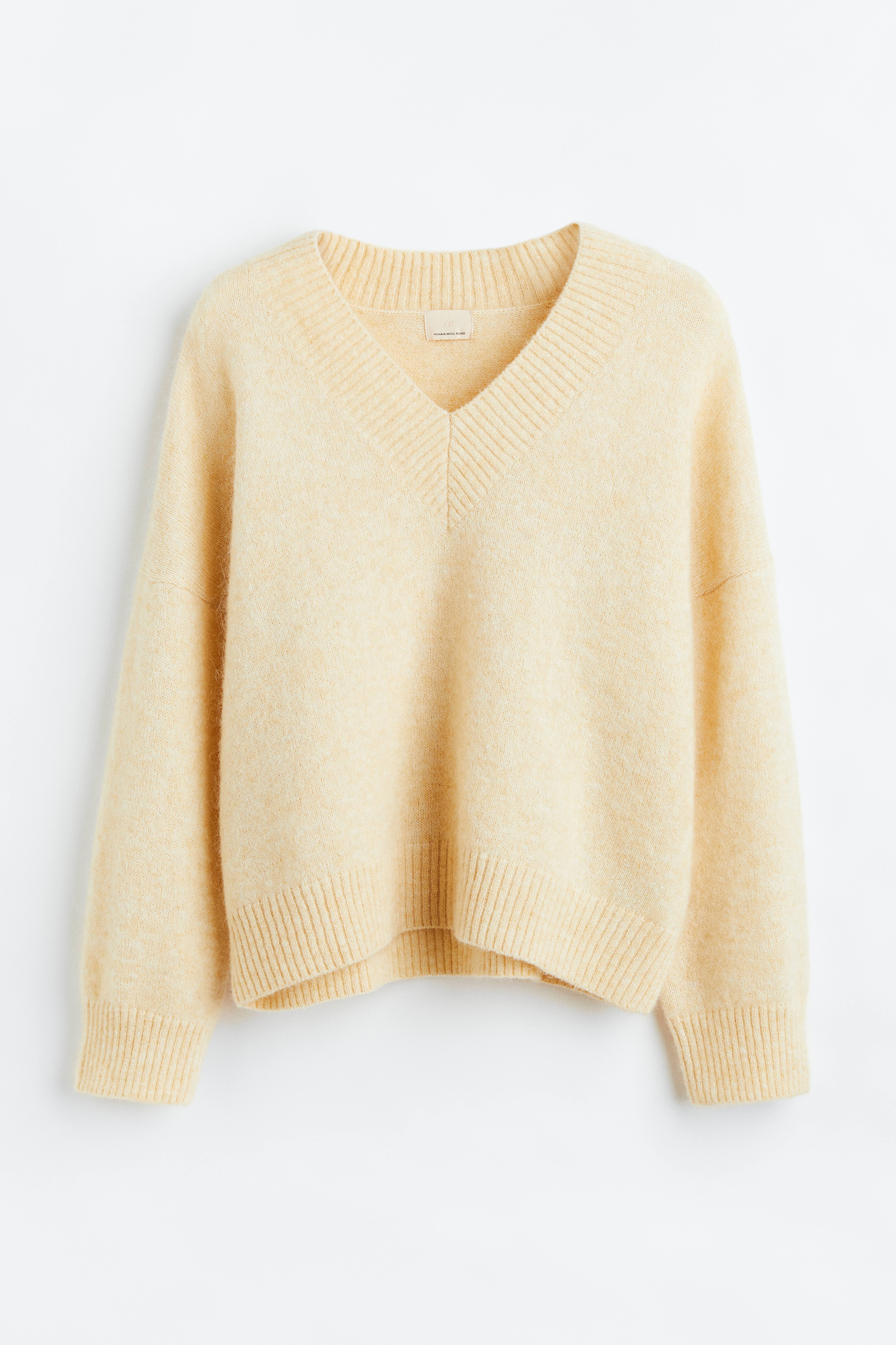 H and m mustard jumper hotsell