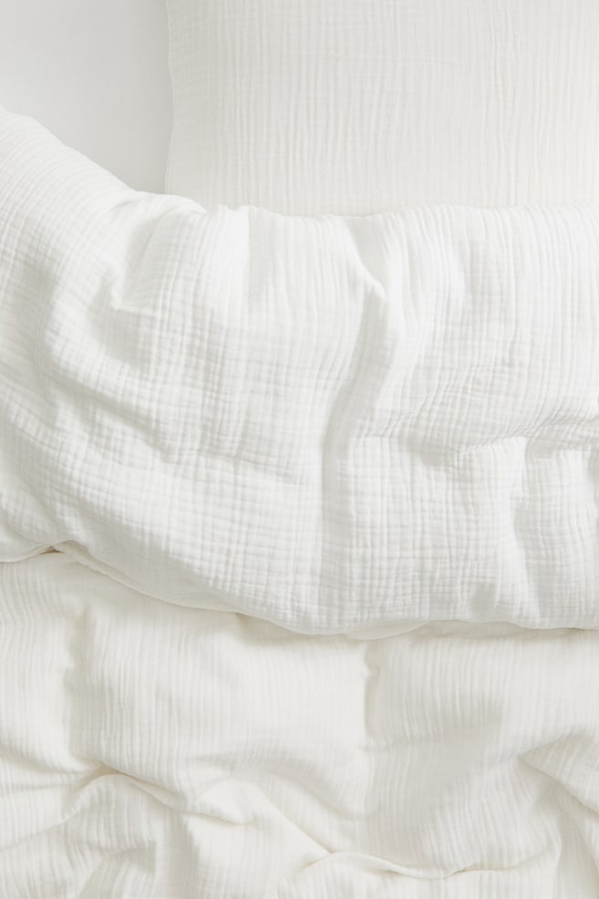 Muslin Twin Duvet Cover Set - White/Red/Forest green/Light taupe/Dark brown/Light taupe/Dusty blue/Charcoal gray/Dusty pink/Green/Light pink/Brown/Light dusty green/Light beige/Taupe - 1