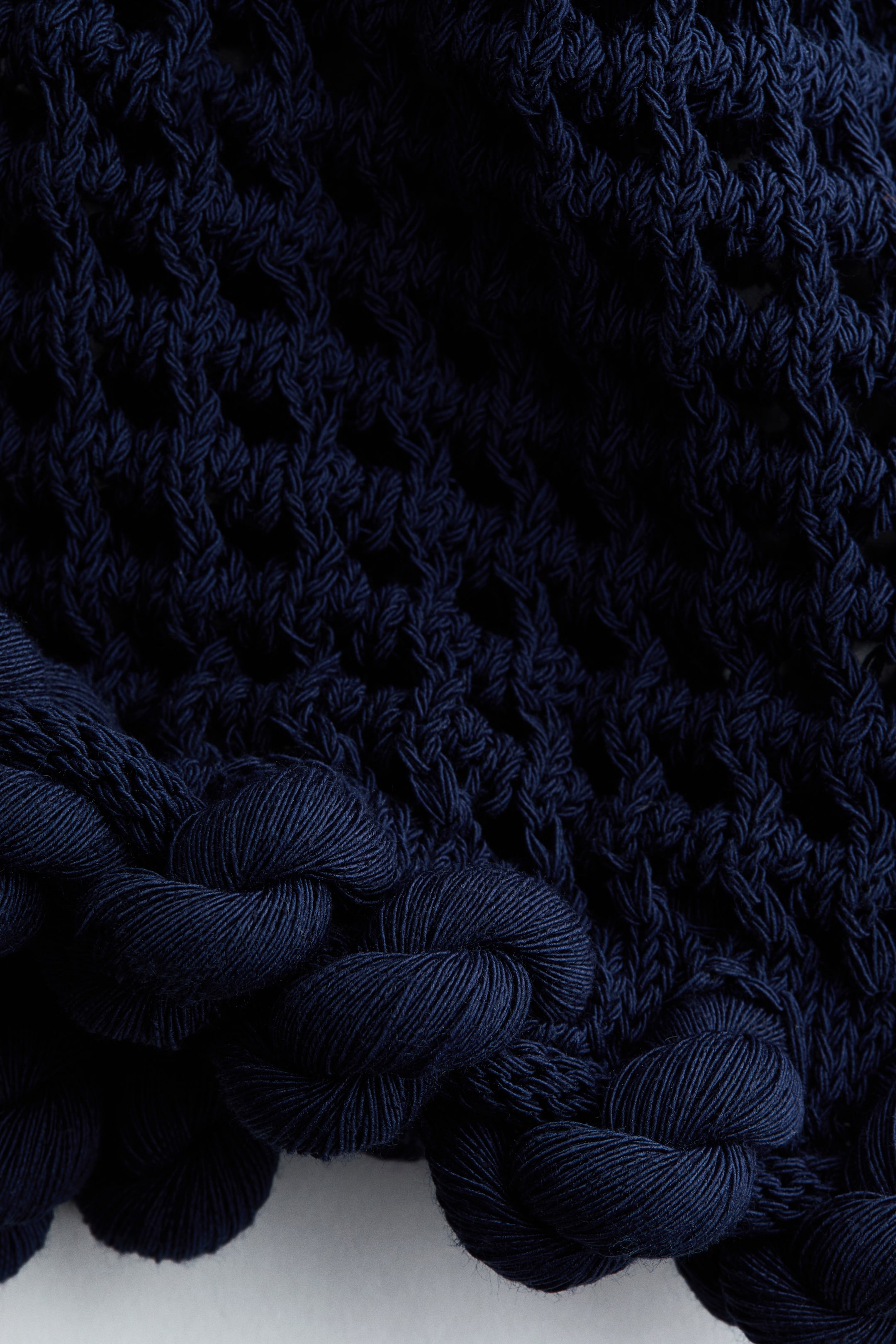 Rope-Detail Open-Knit Pants