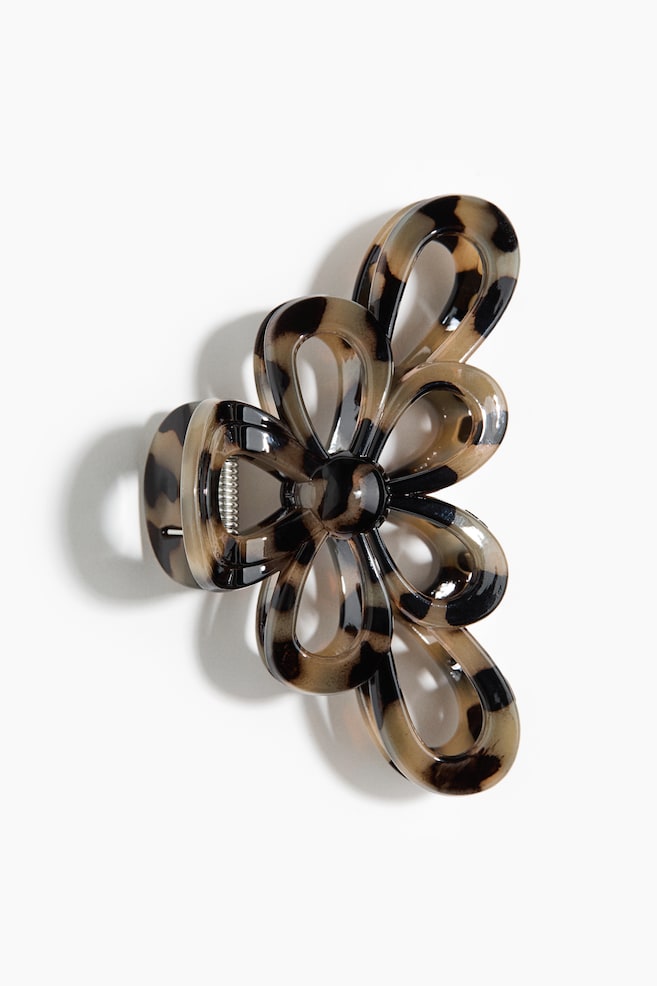 Hair Claw - Taupe/tortoiseshell pattern - 1
